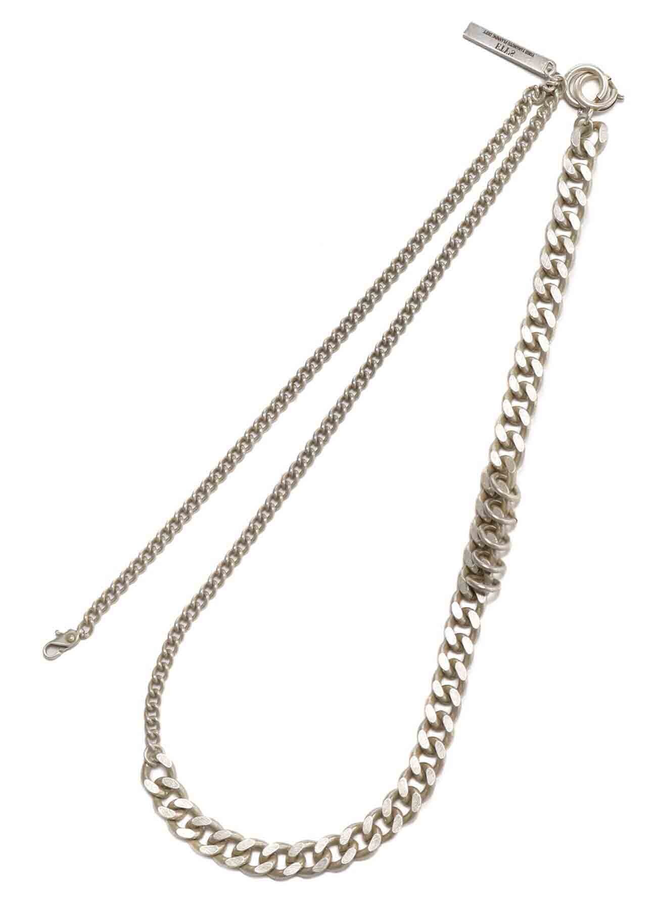 6-WAY CURVED CHAIN BRACELET NECKLACE(FREE SIZE Antique Silver): S