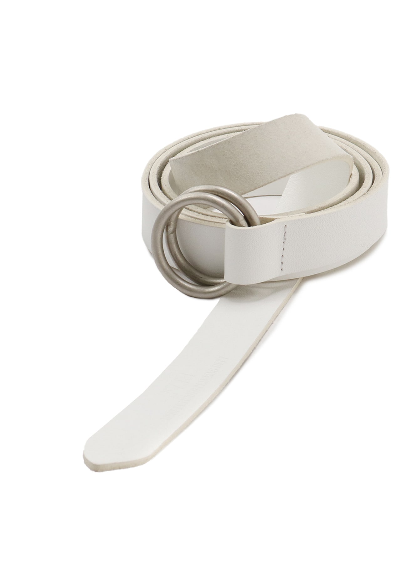 Cow Leather 25mm Long Ring Belt (FREE SIZE White): S'YTE ｜ THE