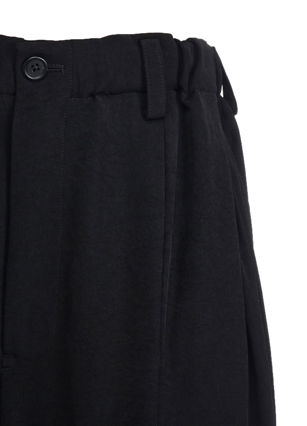 CREPE de CHINE CROPPED WIDE PANTS WITH GUSSETED FLAP POCKET