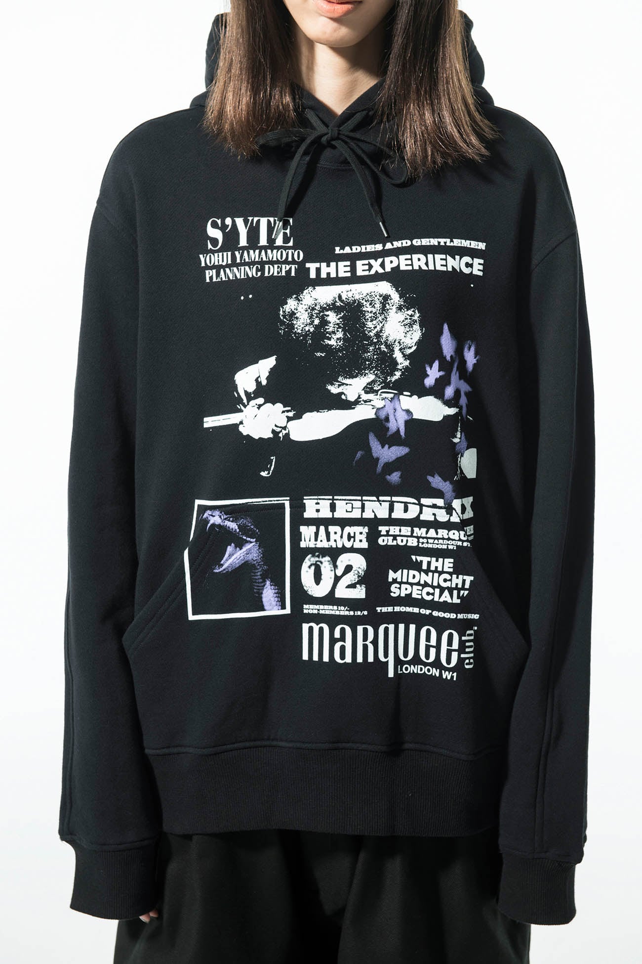 S’YTE × marquee club(R) French Terry Stitch Work Collage Hoodie