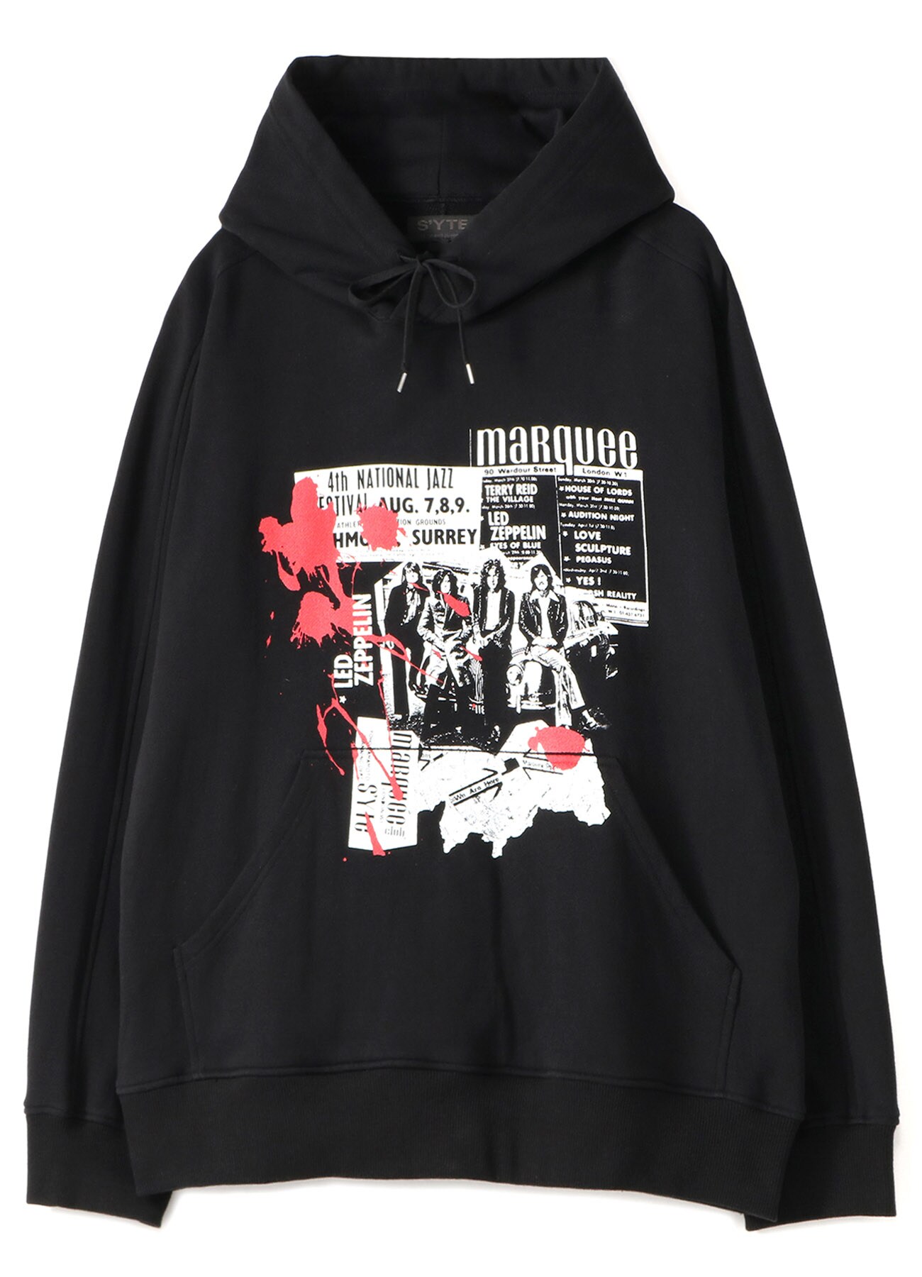 S’YTE × marquee club(R) French Terry Stitch Work Photograph Hoodie