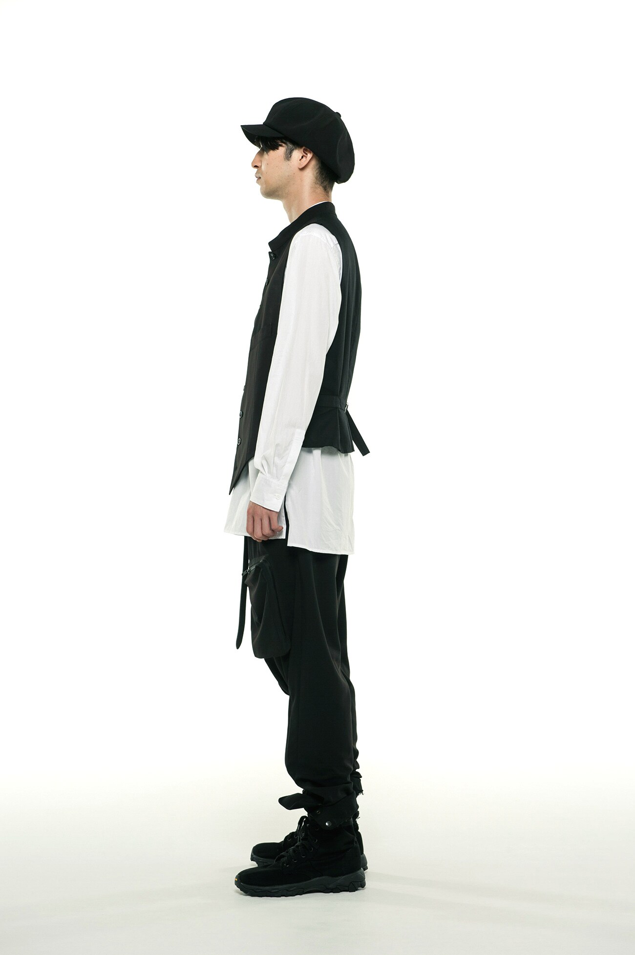 Pe/Rayon Gabardine Stretch Stand Collar Vest
