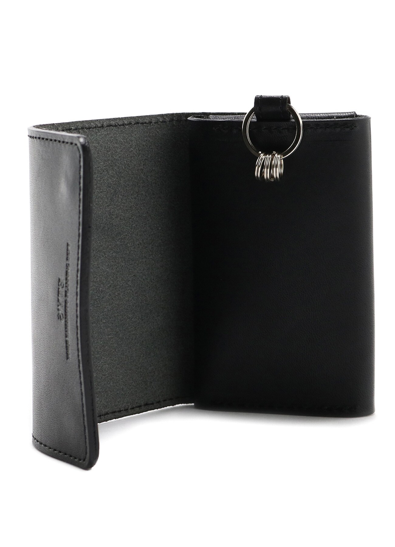 LEATHER TRI-FOLD MINI WALLET(FREE SIZE Black): S'YTE｜THE SHOP