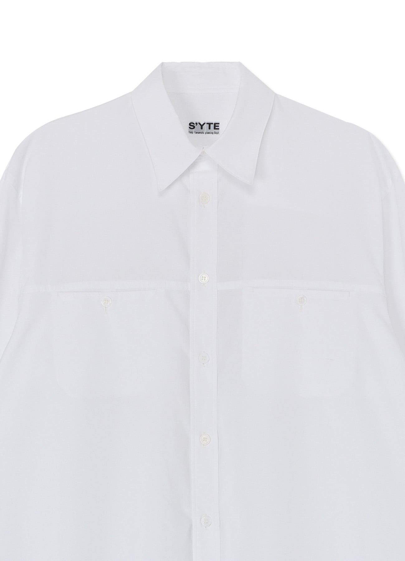COTTON BROAD CLOTH SHIRT WITH BACK DRAPE DETAIL