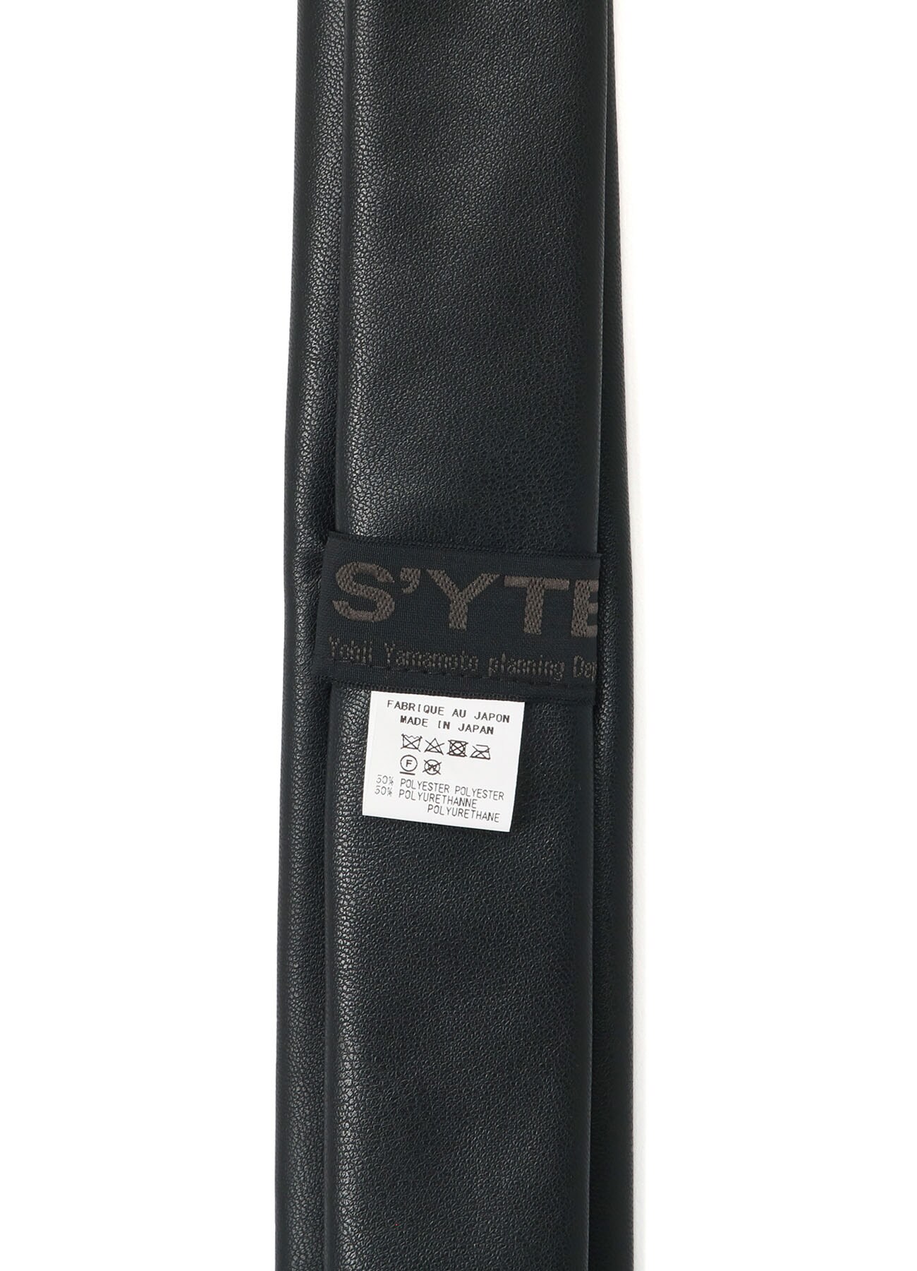 SYNTHETIC LEATHER NARROW SQUARE TIE
