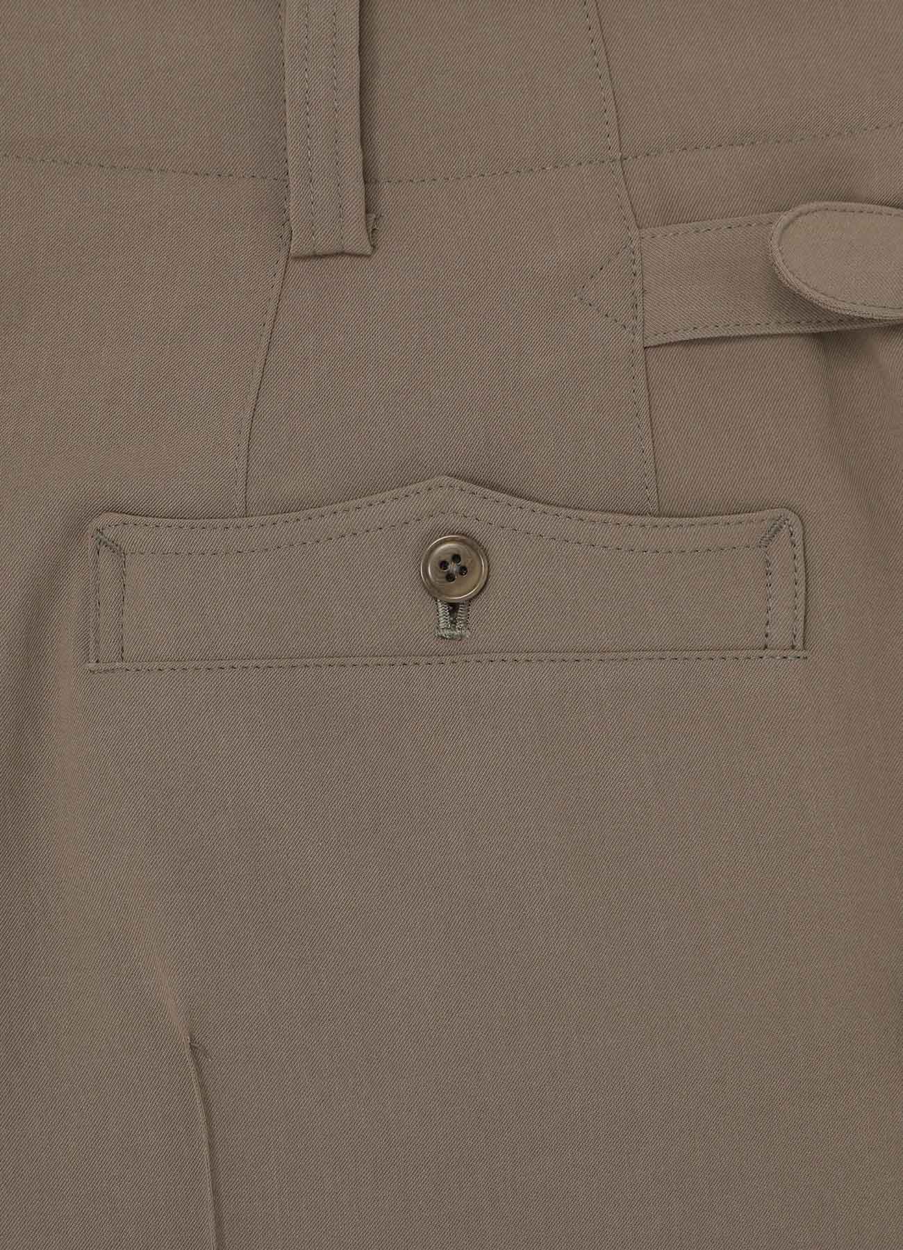 POLYESTER WASHER TWILL BUTTON-UP SHORTS