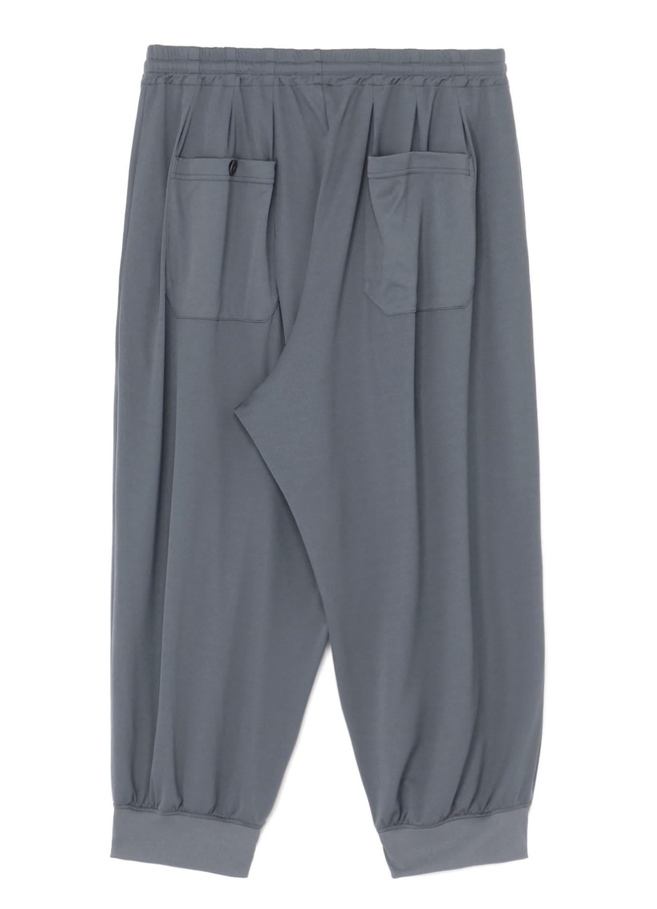 HIGH-GAUGE POLYESTER SMOOTH JERSEY  PANTS WITH RIBBED HEMS