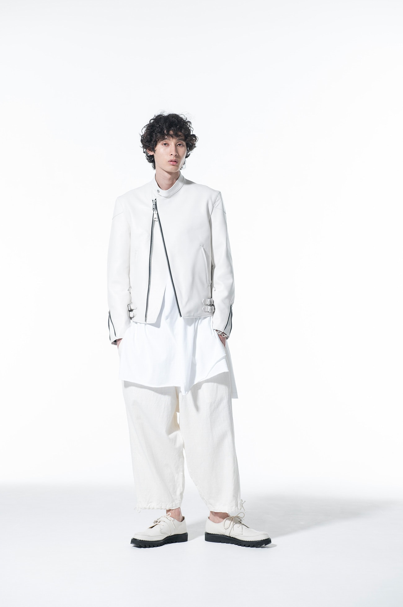 Fool Dost Panel Pants in white handwoven khadi cotton denim