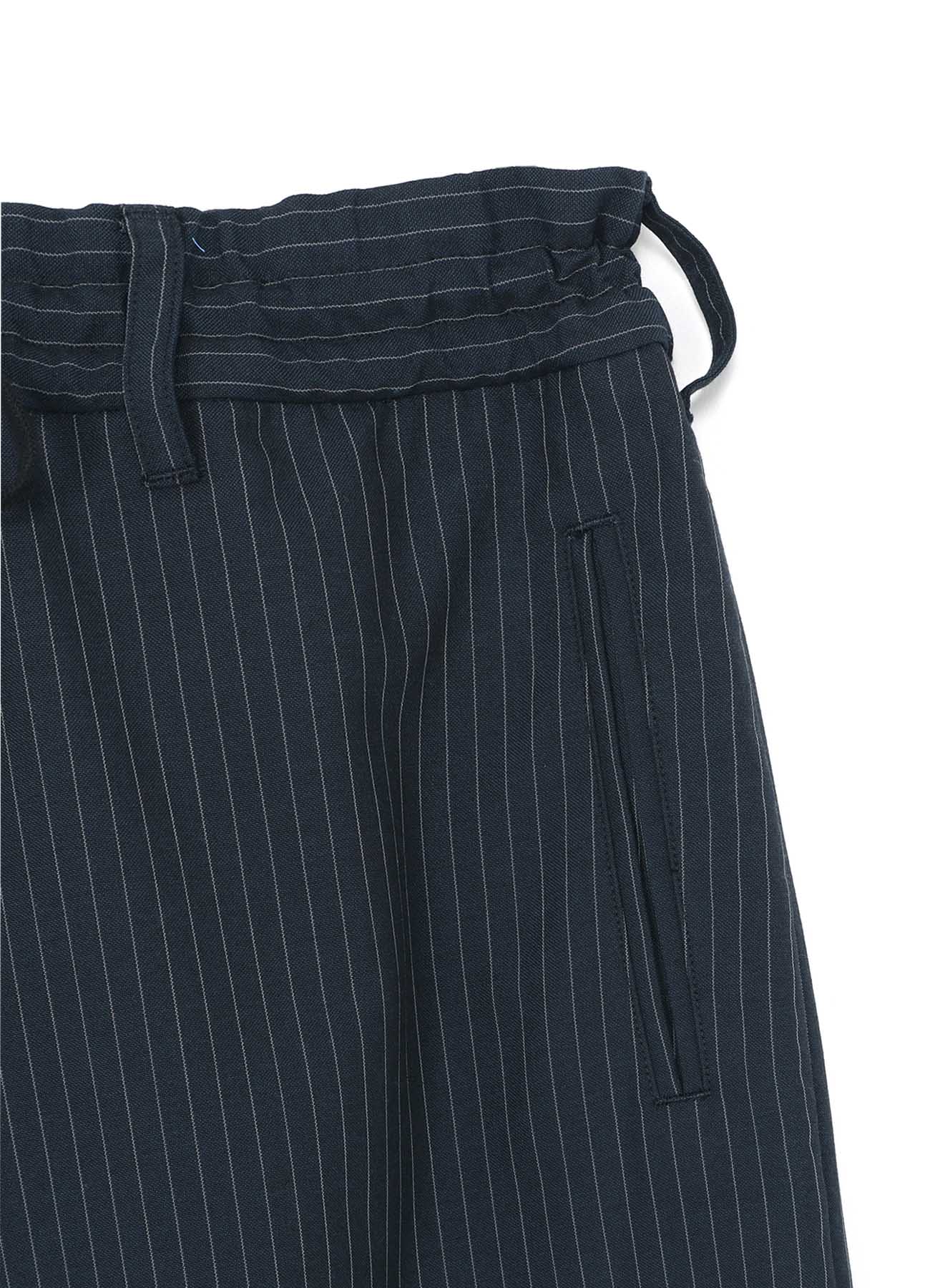STRIPED WRAP PANTS WITH PLEATS ON THE FRONT