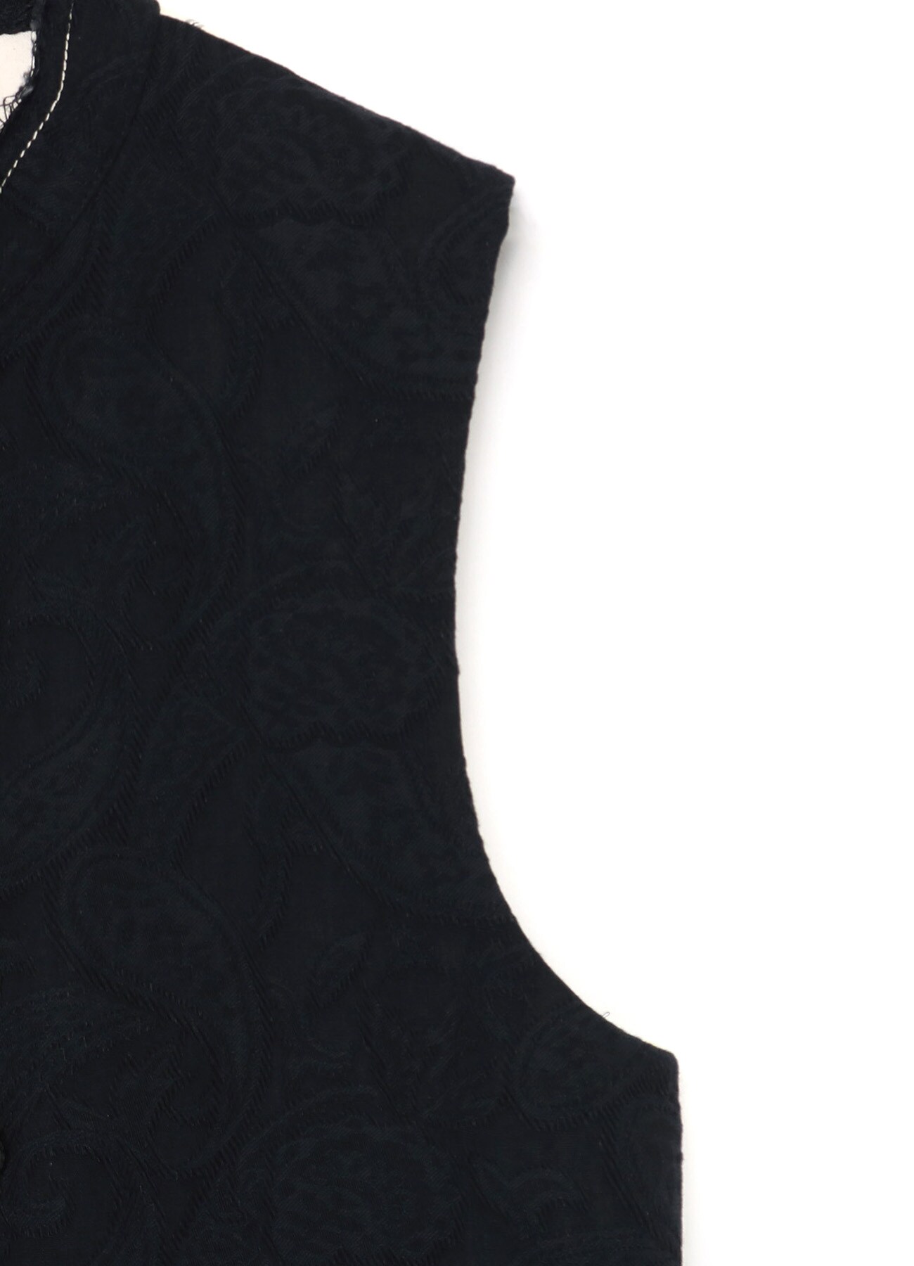 PAISLEY PATTERN JACQUARD CUT-OUT DESIGN DOUBLE-BREASTED VEST