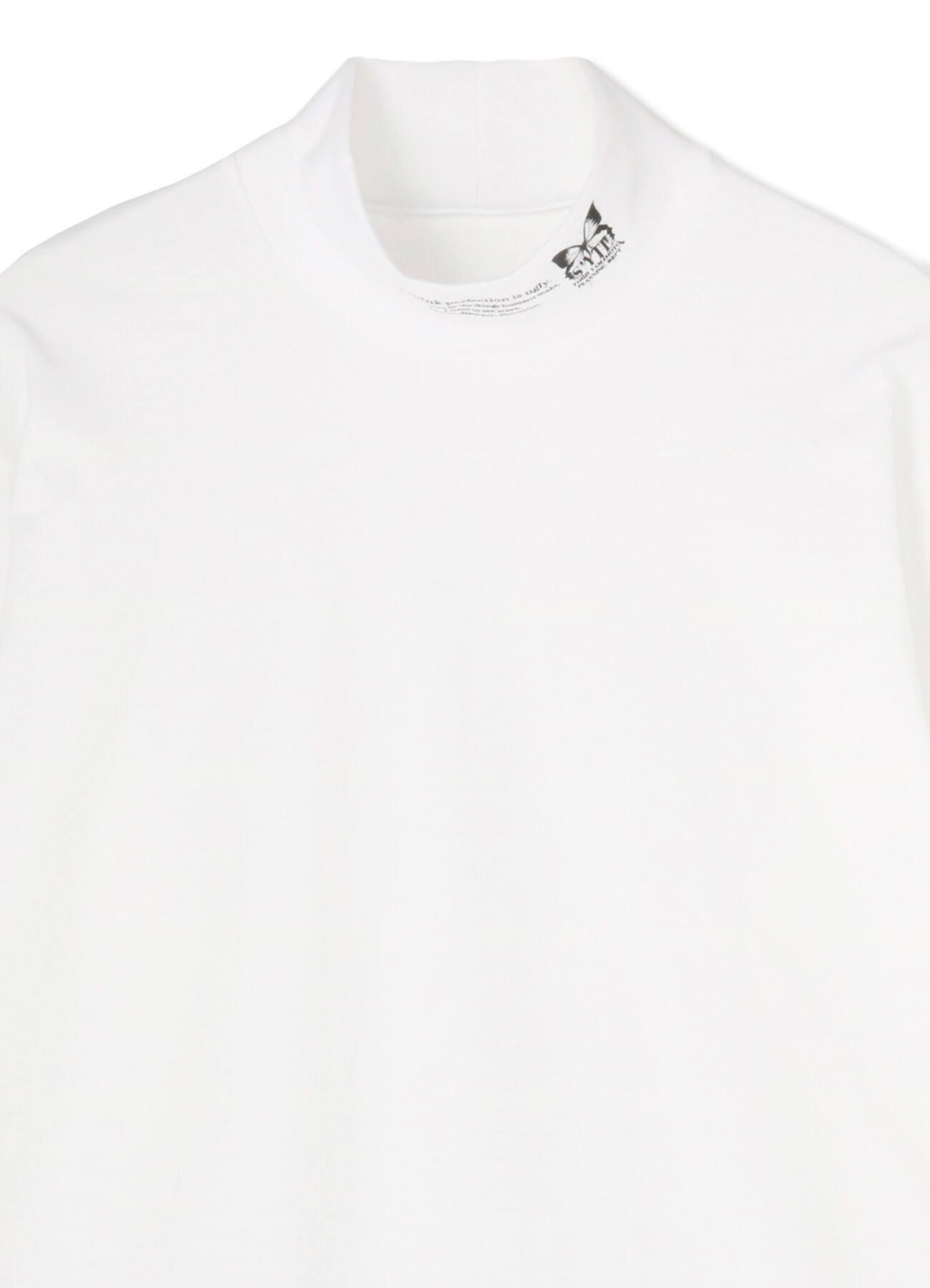 20/Cotton Jersey Melt Butterfly High Neck T-Shirt