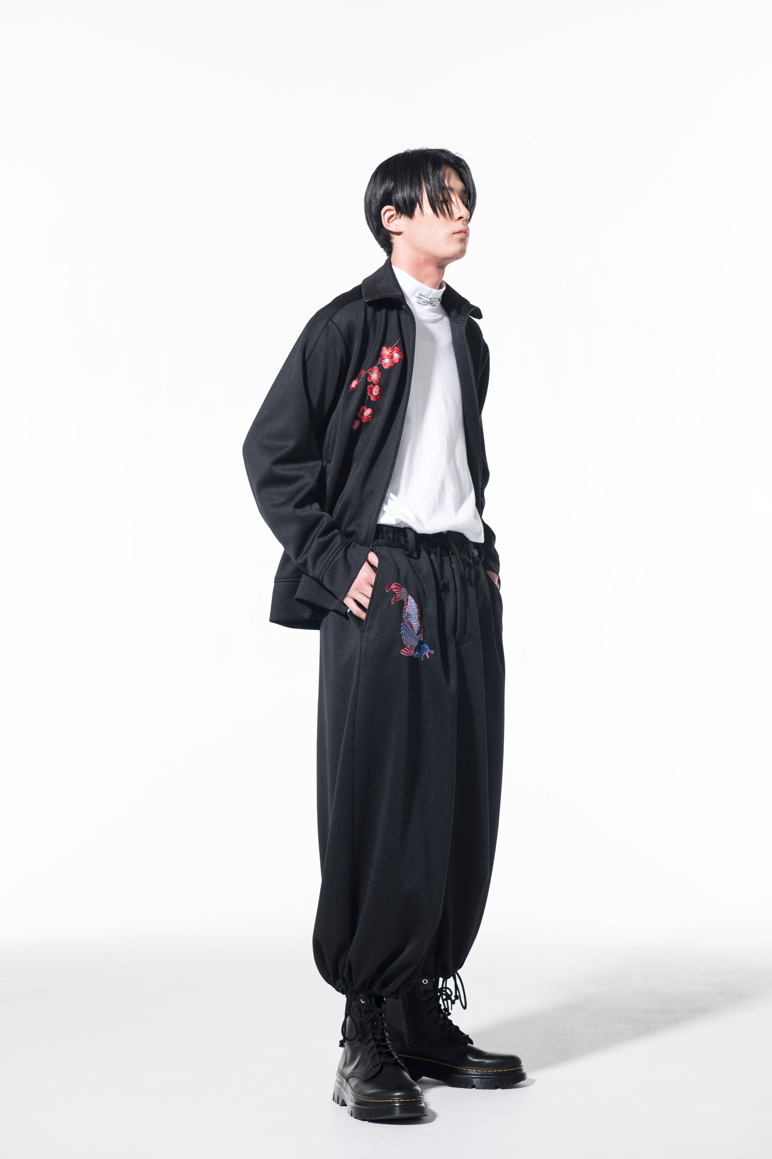 Pe/Smooth Jersey Plum Tree Embroidery Track Jacket
