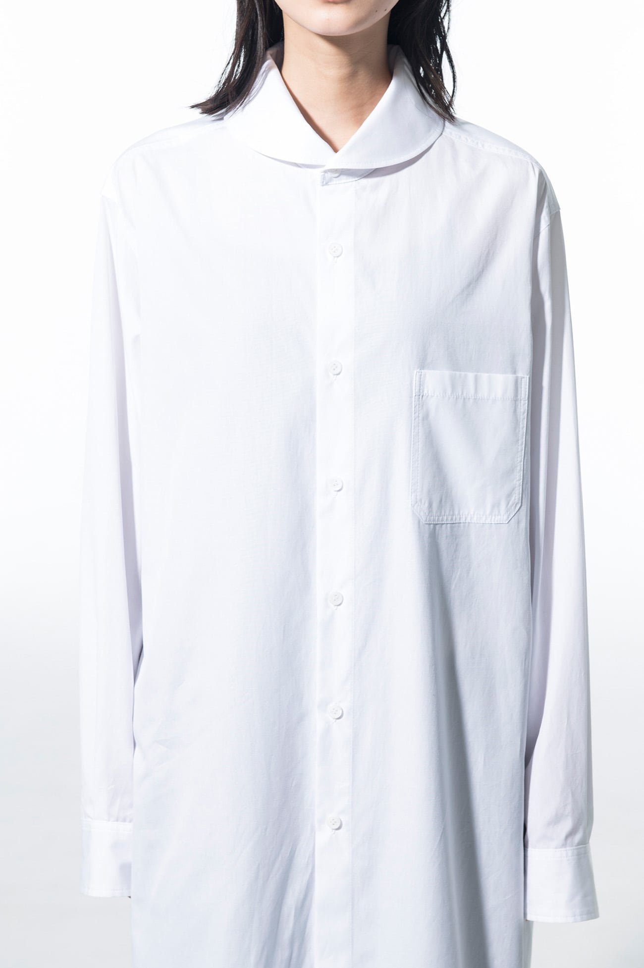 100/2 Broad Shawl Collar Long Shirt