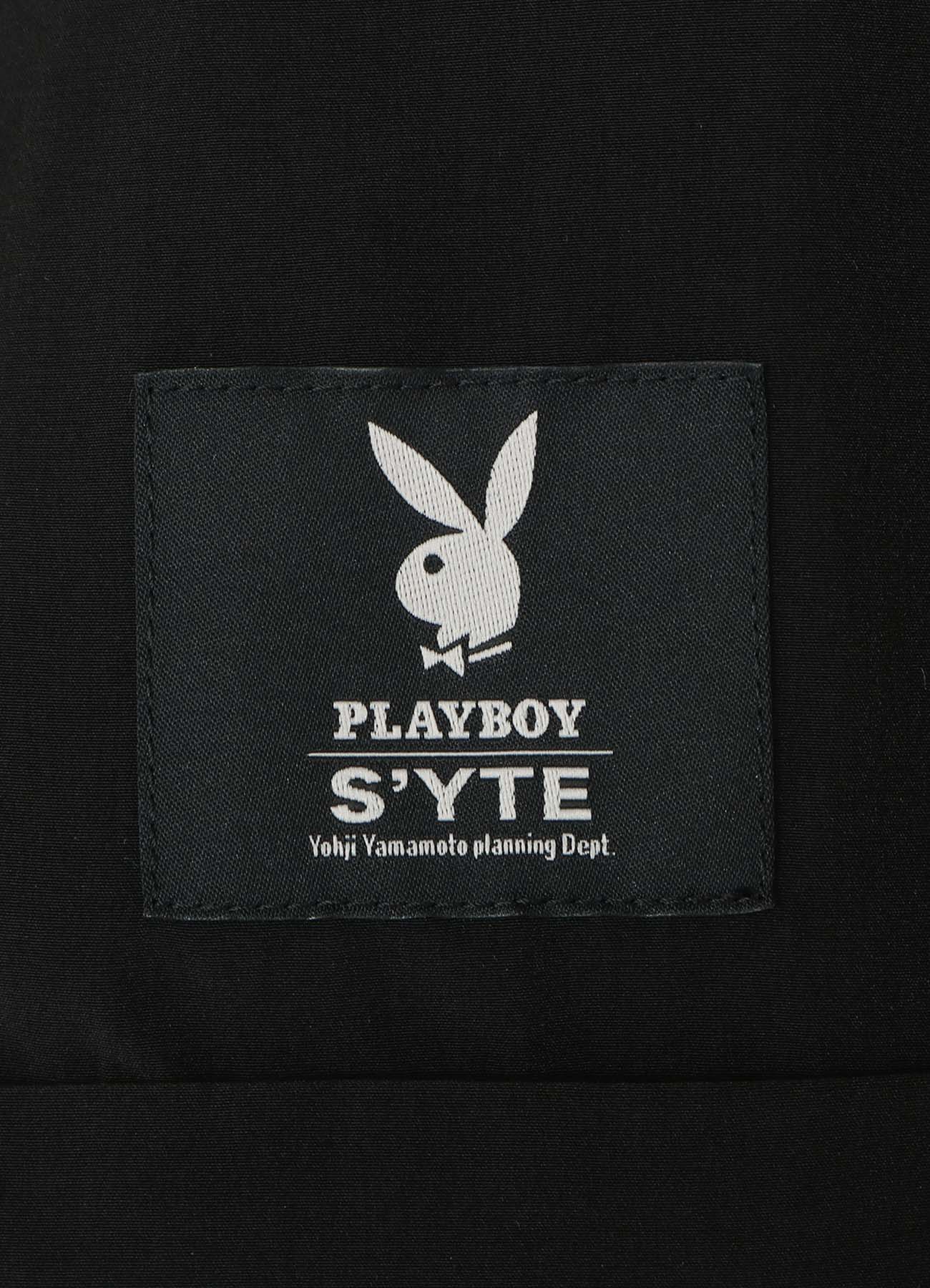 PLAYBOY×S’YTE feat Harumi Yamaguchi Pe/DE CHINE You&Night&Whisky Big Short Sleeve Shirt