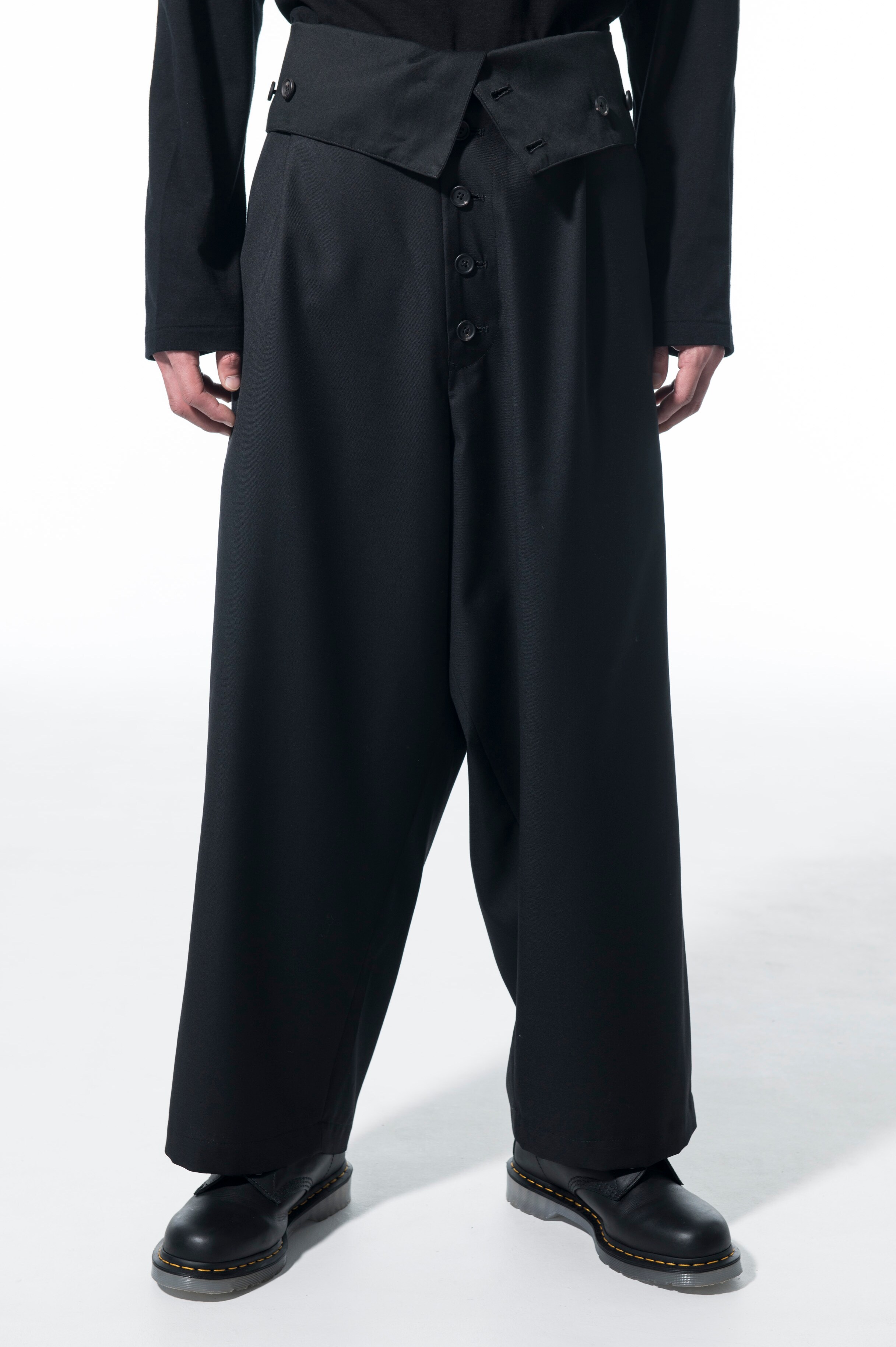 T/W Gabardine High Waist Suspenders Big Pants