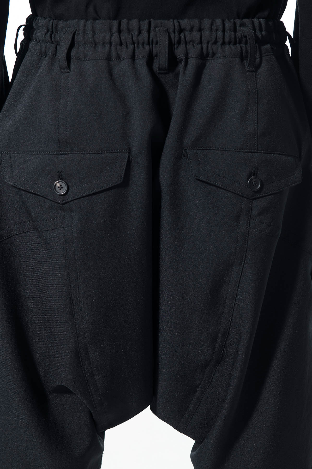 Shiwanoaru P/e Stretch Twill Switching Seam Pocket 6-quarter-length Saruel Pants
