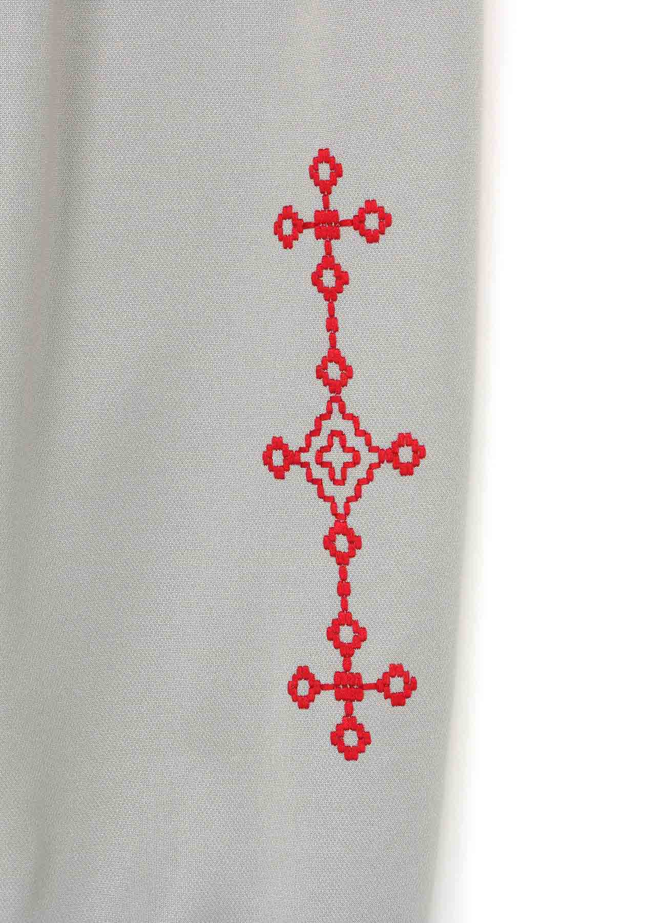 Pe/Smooth Jersey Geometric pattern Embroidery Side Tape Line Sarouel Rib Pants
