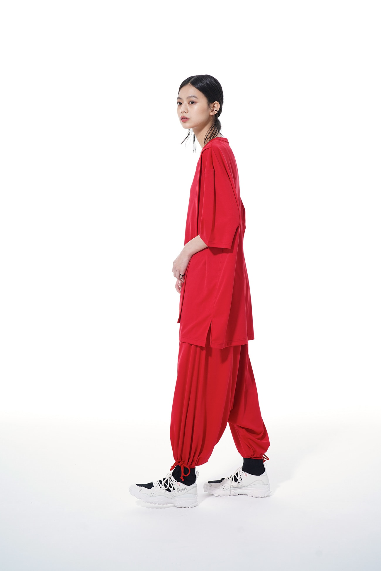 THIN SMOOTH JERSEY BALLOON SARUEL PANTS(M Red): S'YTE｜THE SHOP 