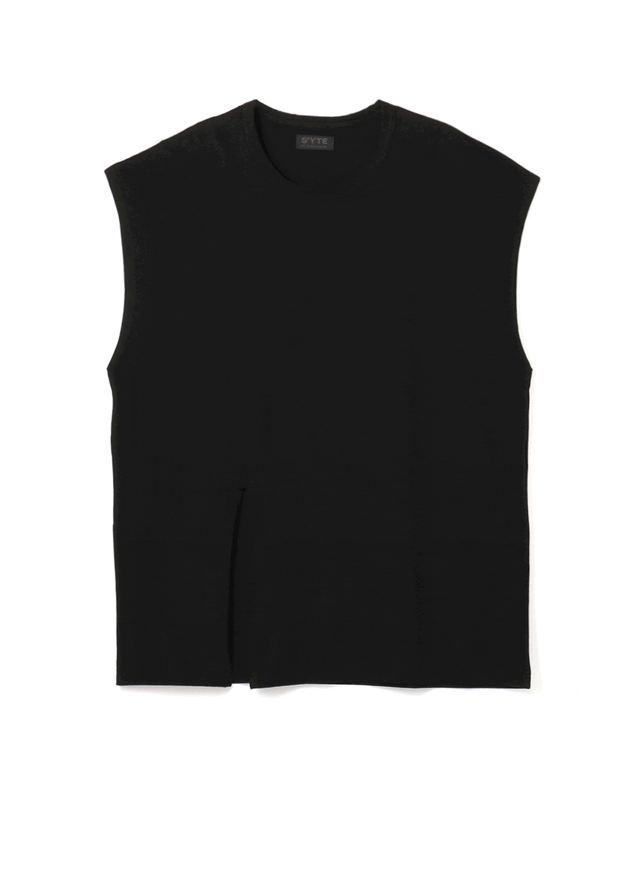 40/2 Cotton Jersey No sleeve drop shoulder Front Hem Slit  pullover