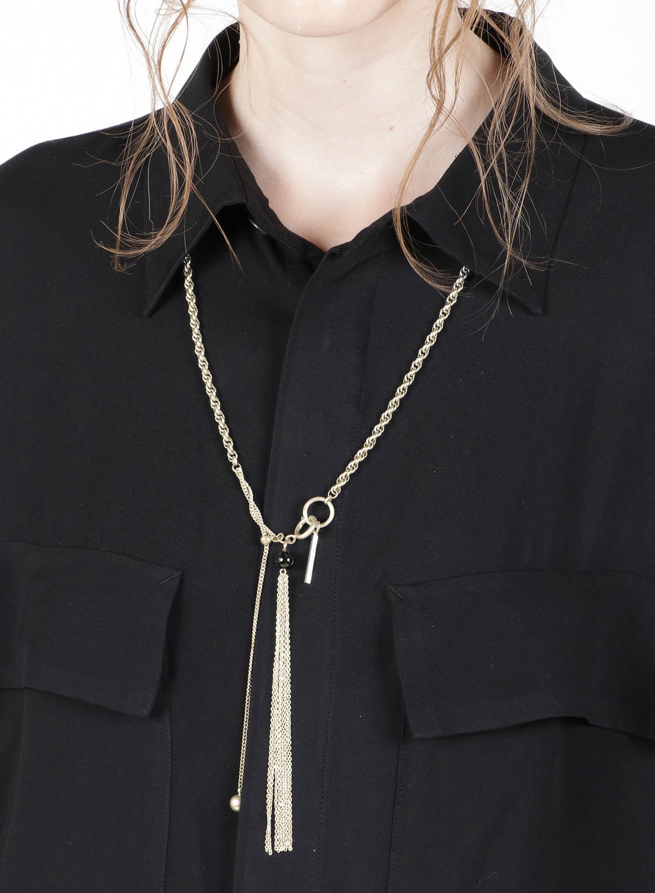 One Tassel Long Chain Necklace