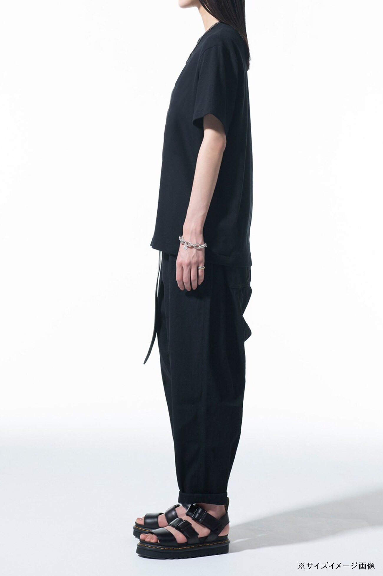 "Tomie" Wearing Yohji Yamamoto Lace-up Dress T-shirt