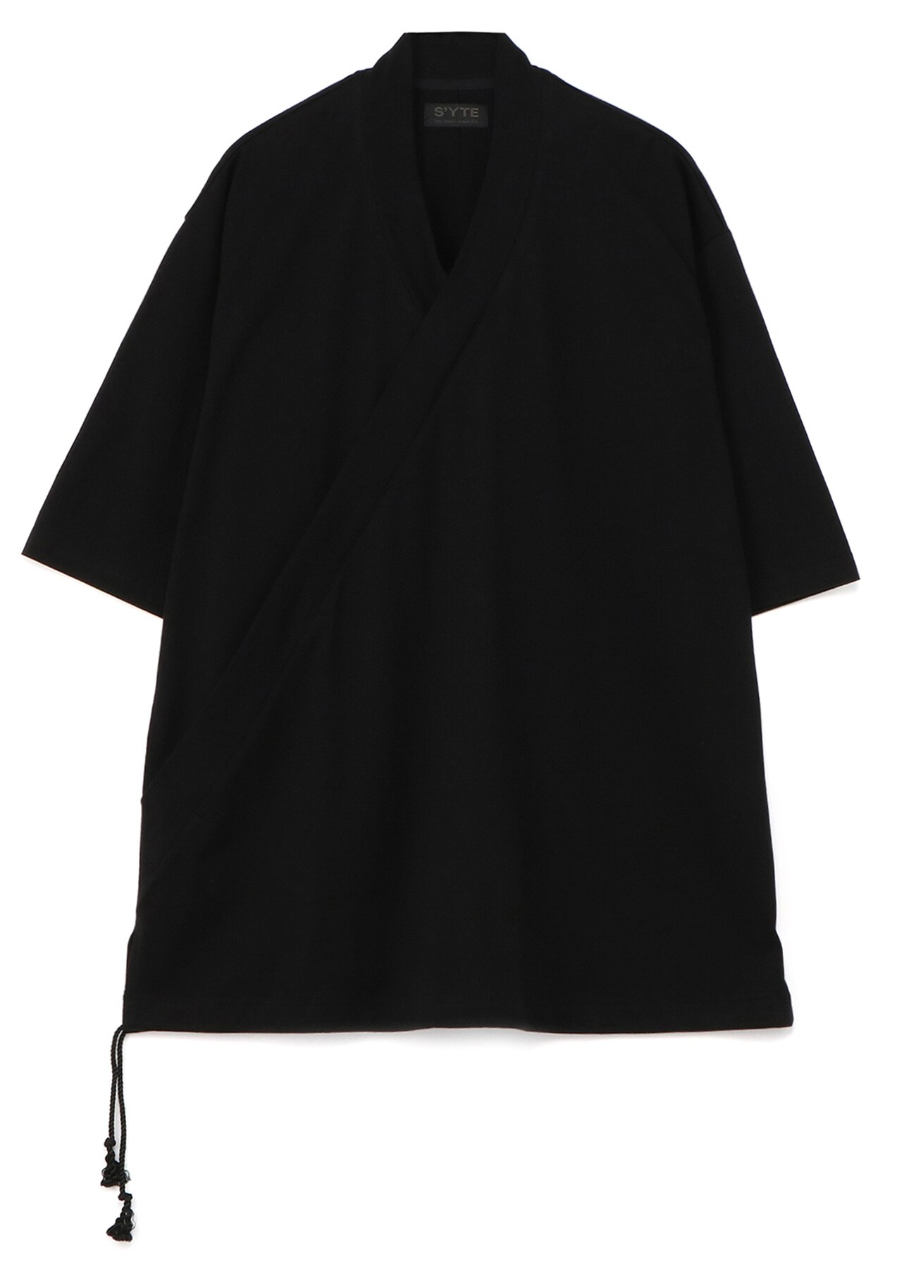 40/2 Cotton Jersey Kimono Layered Drawstring Pullover Half Sleeve T