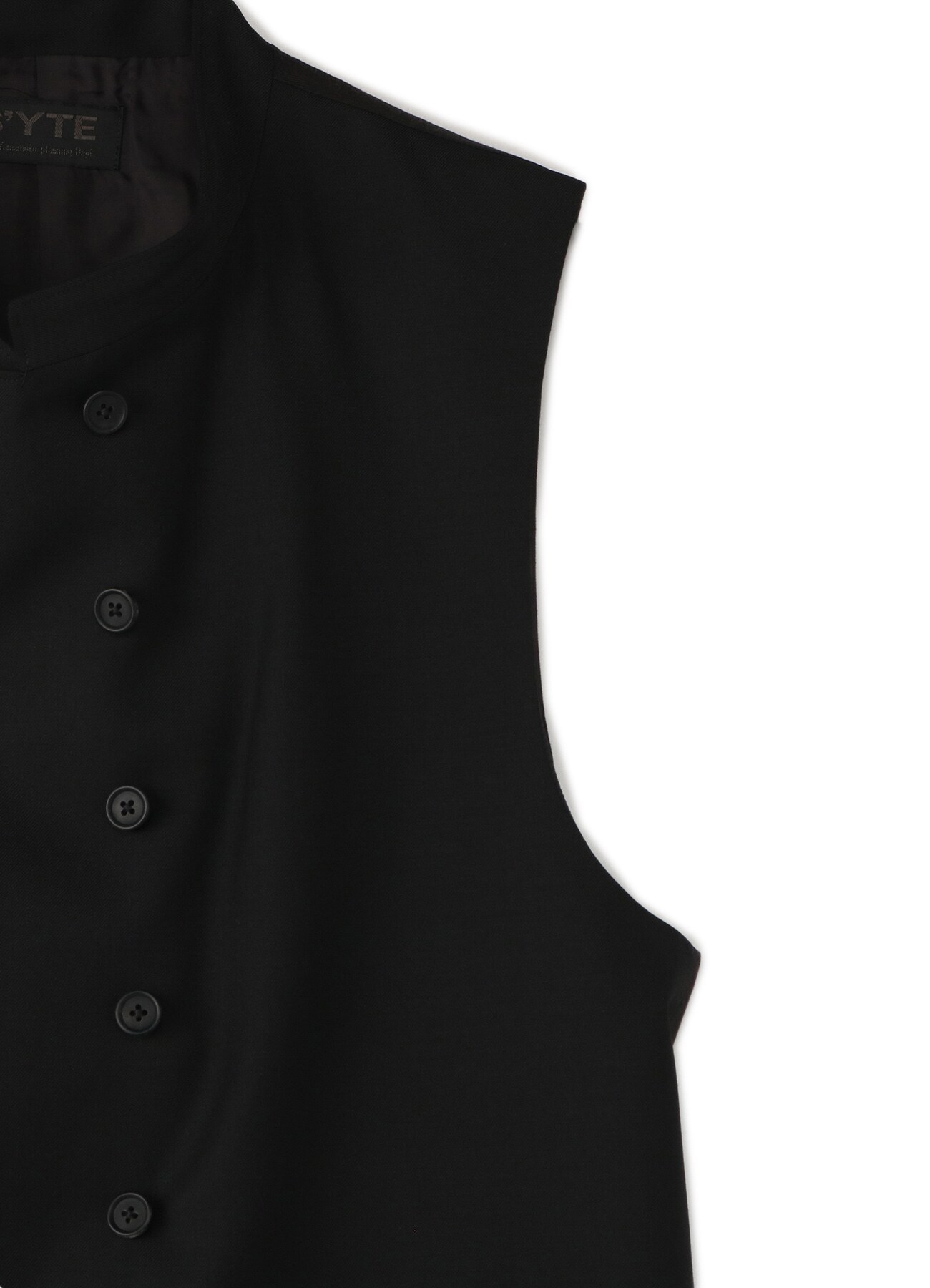 T/W Gabardine stand Color Double Vest