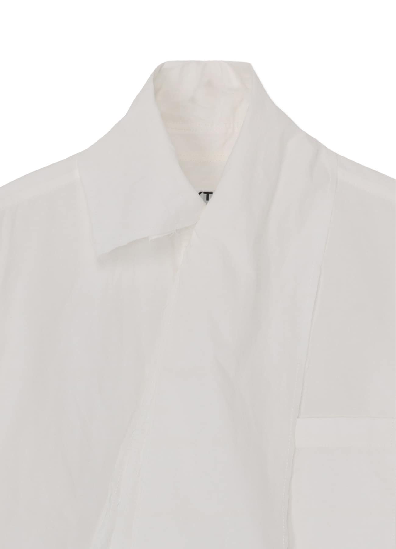 Asymmetrical Collar Shirt Dress white 