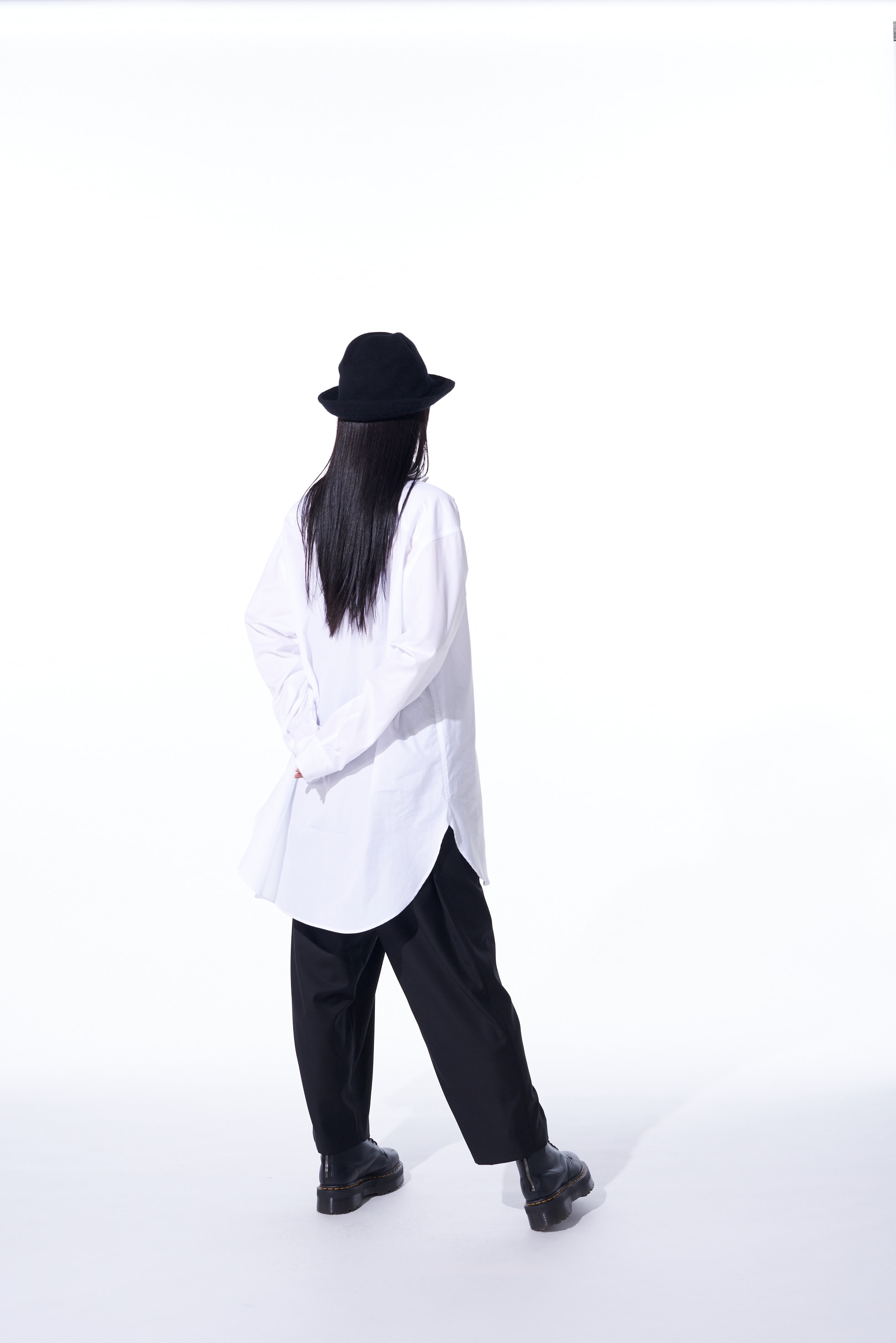 COTTON BROADCLOTH HALF DOUBLE COLLAR SHIRT(S WHITE): Y's for men｜WILDSIDE  YOHJI YAMAMOTO [Official