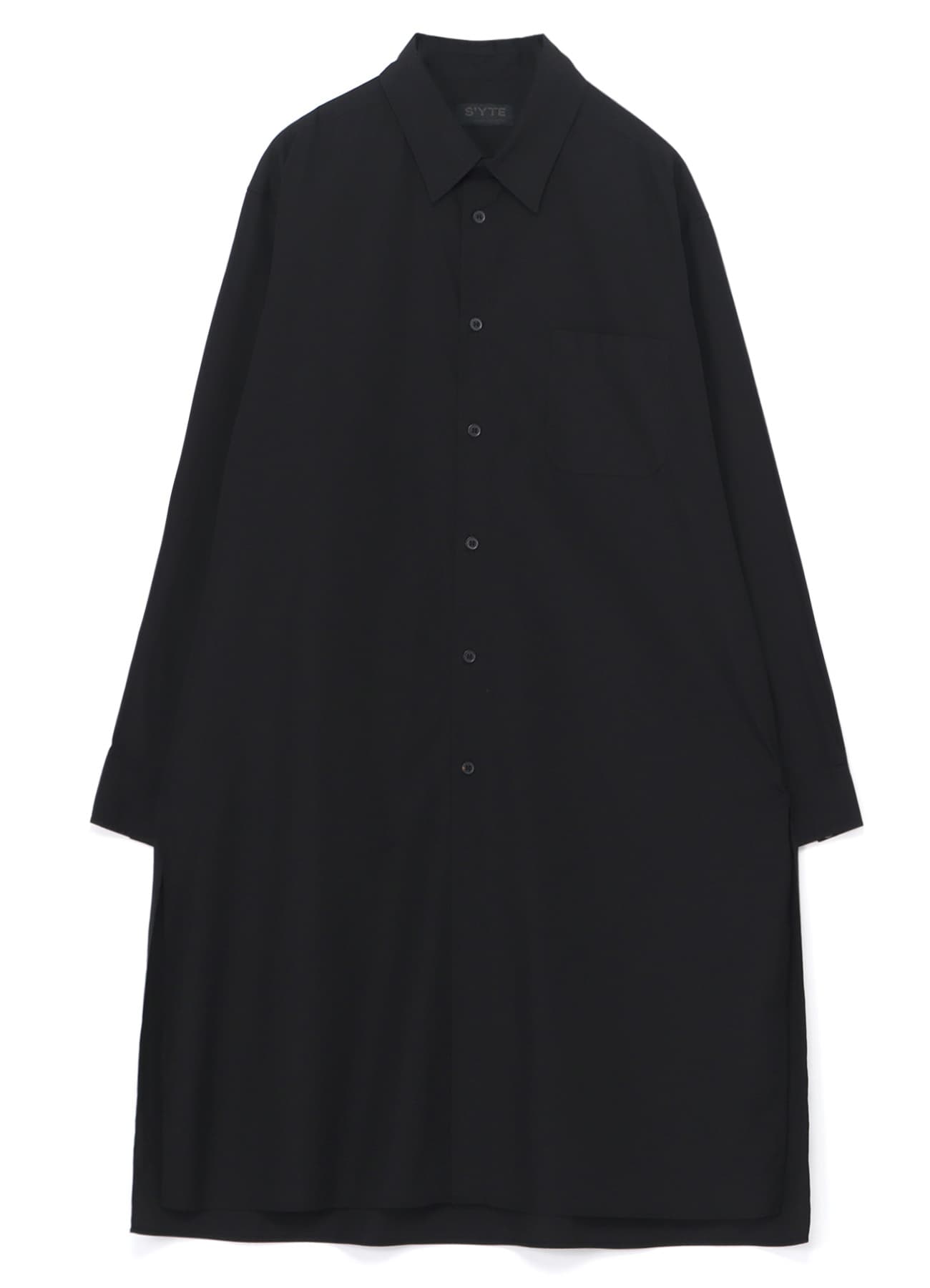 Asymmetrical-double-collar longline shirt, Yohji Yamamoto