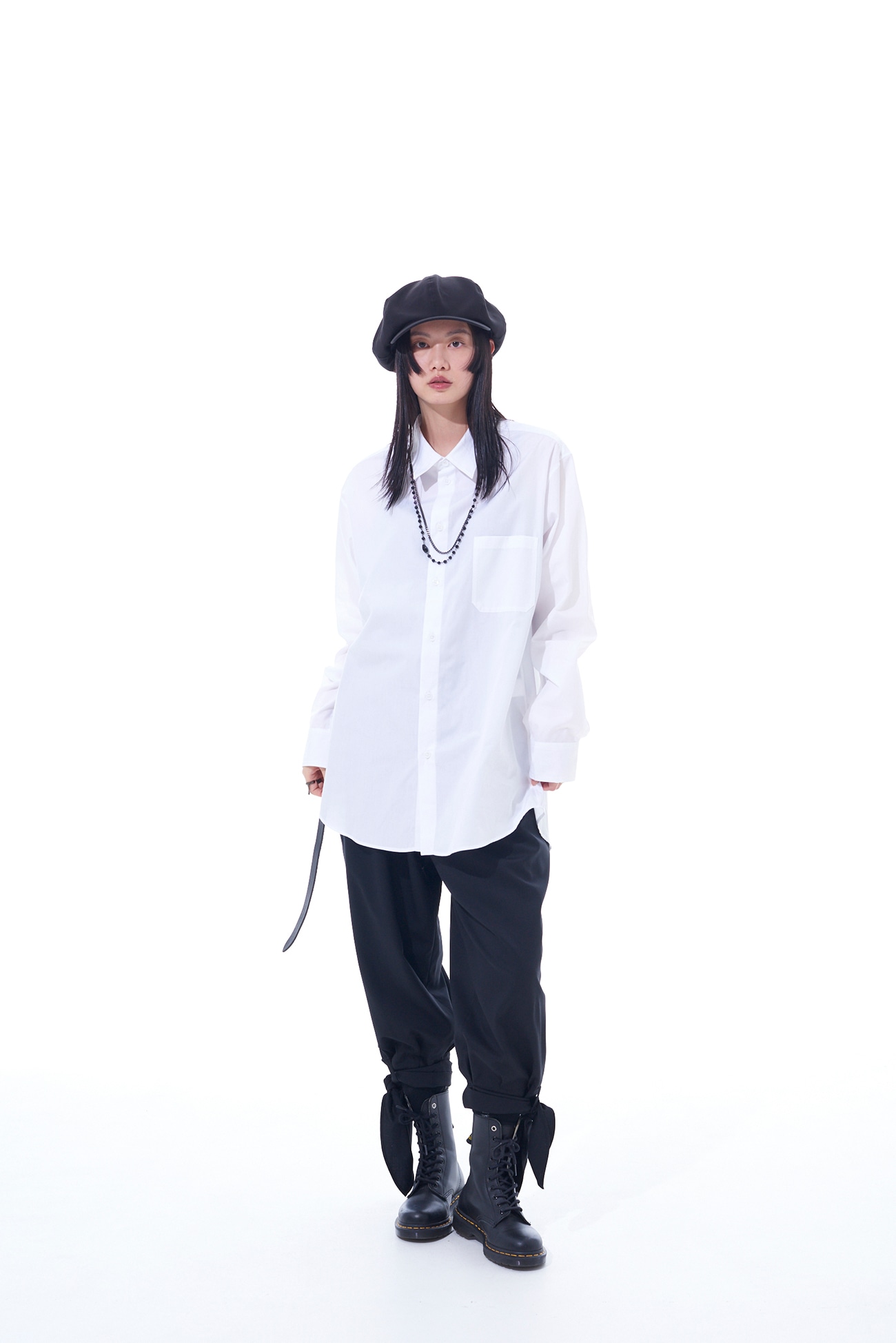 100/2 BROAD REGULAR COLLAR LOOSE FIT SHIRT(M White): S'YTE｜THE 