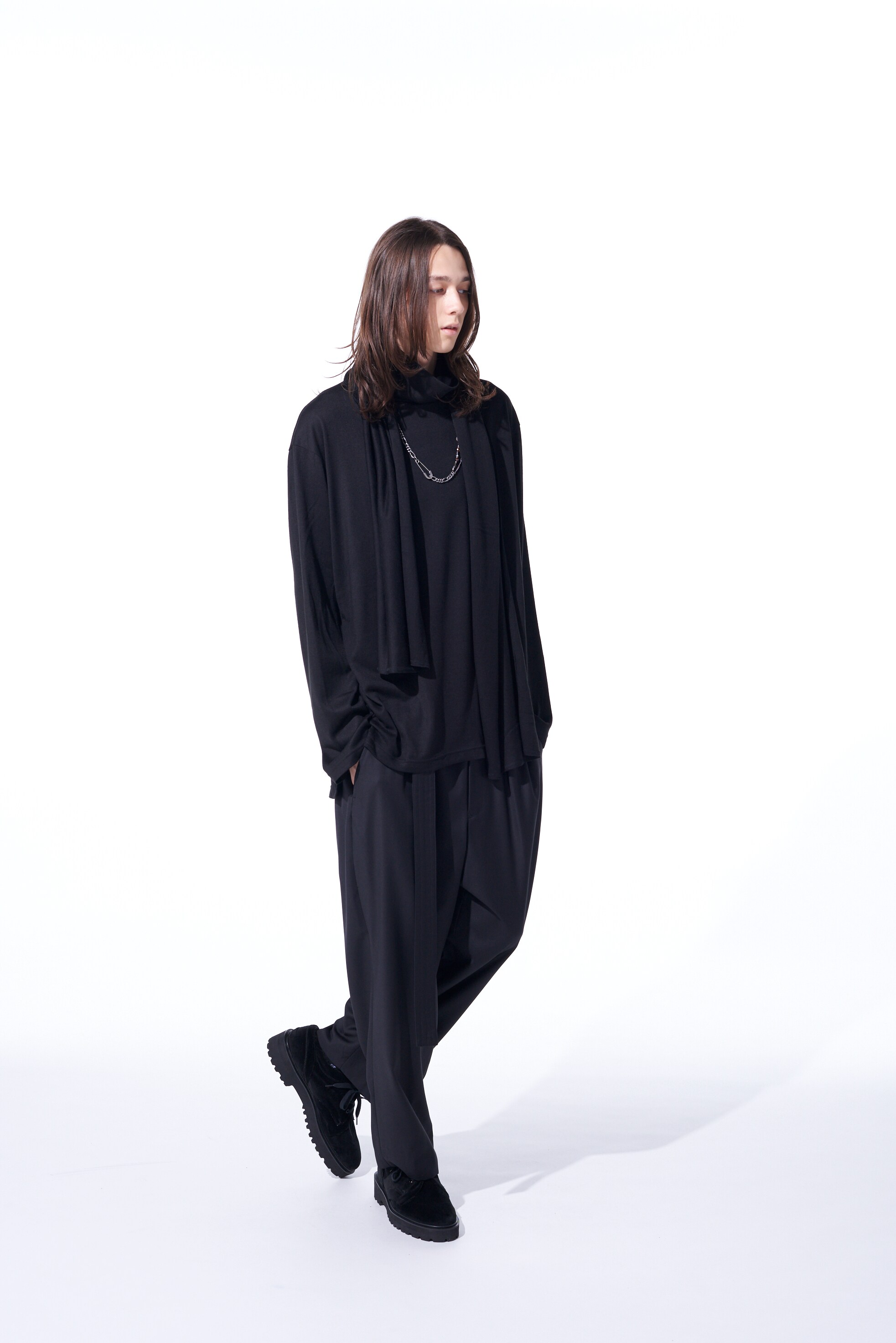 AC/W JERSEY STOLE TURTLENECK(M Black): S'YTE｜THE SHOP YOHJI YAMAMOTO