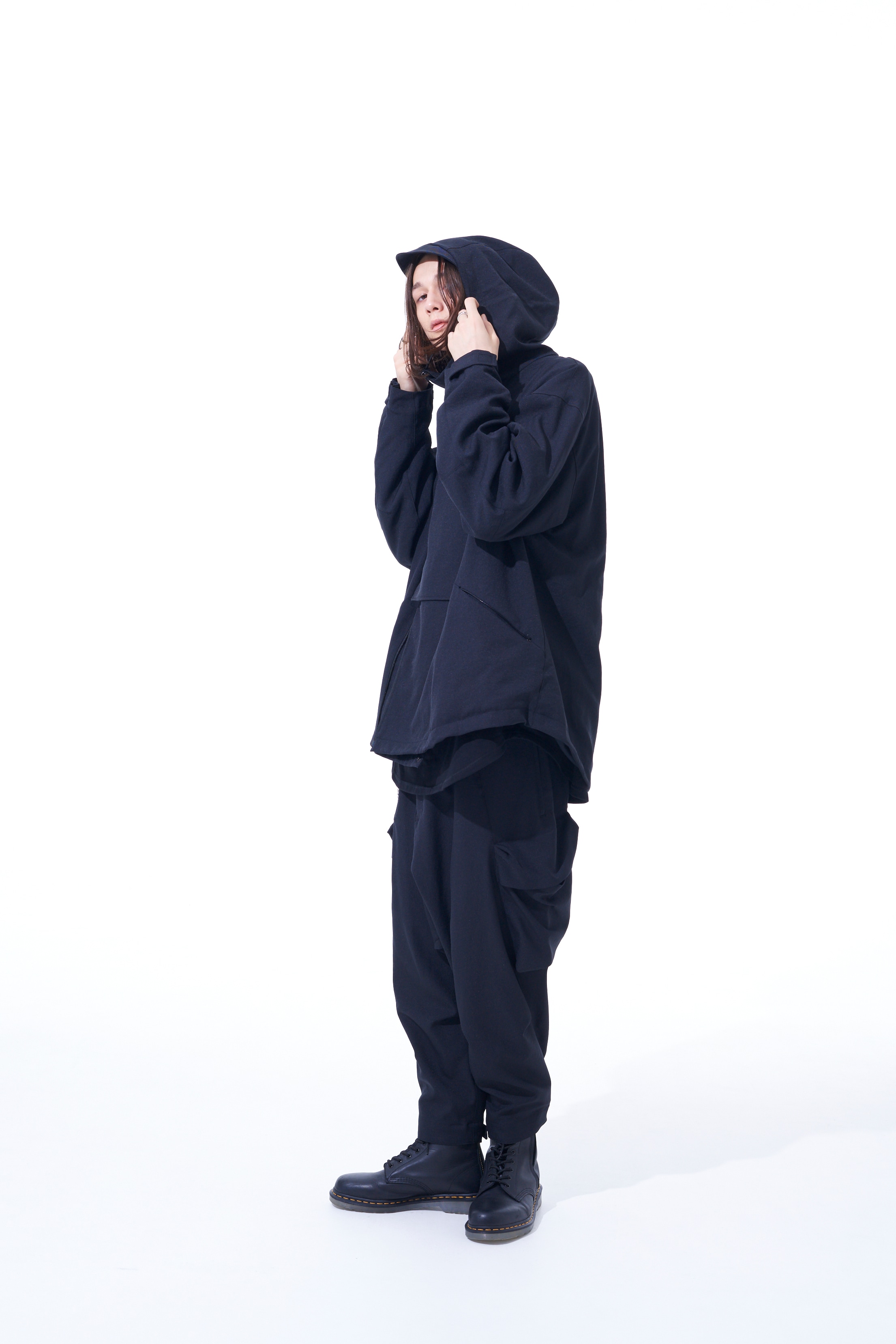 PE/STRETCH TWILL OVERSIZED HOODED PARKA WITH FUNCTIONAL LINING