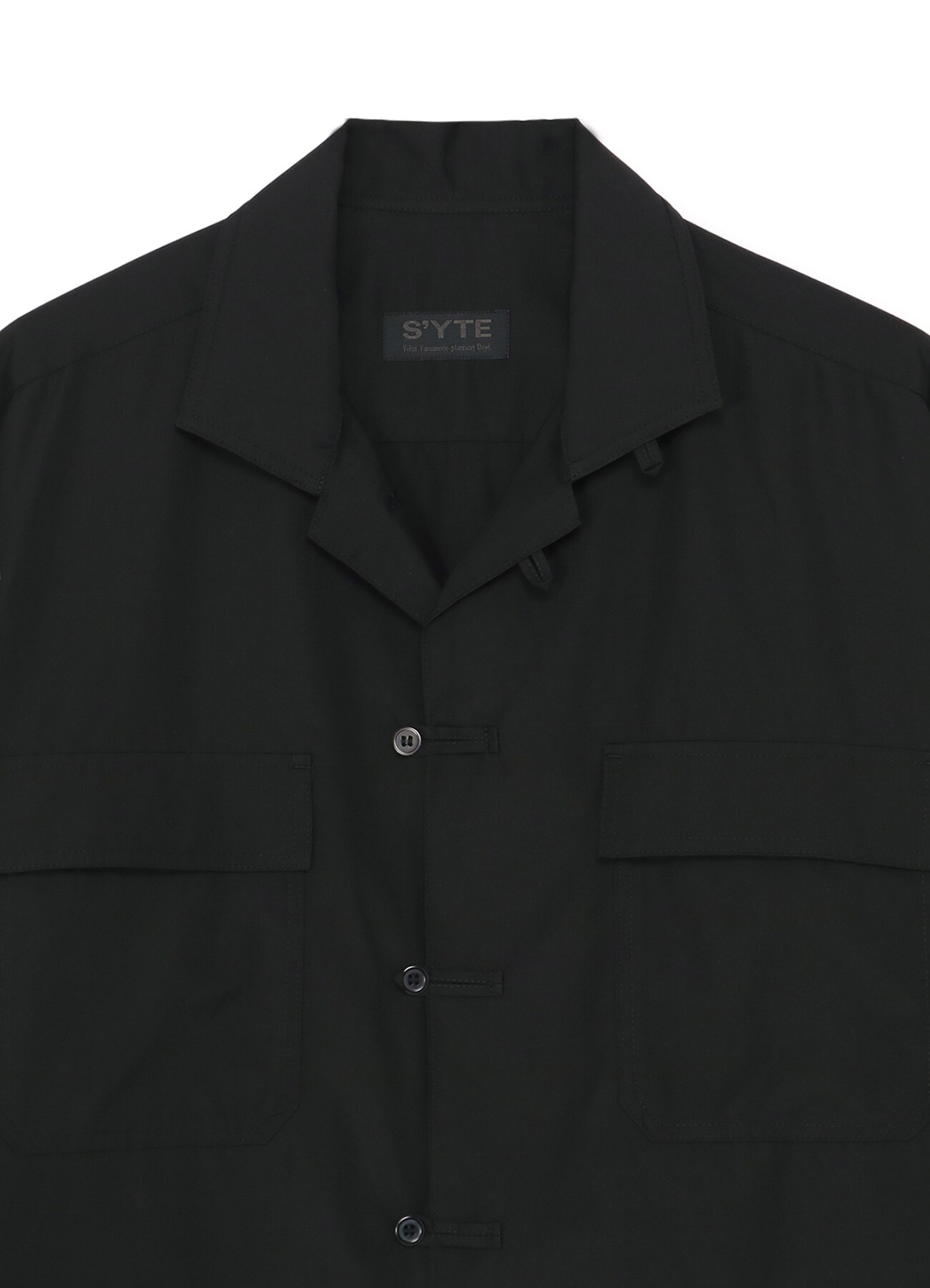 100/2 Broad Sleeve Tie Open Collar Shirt