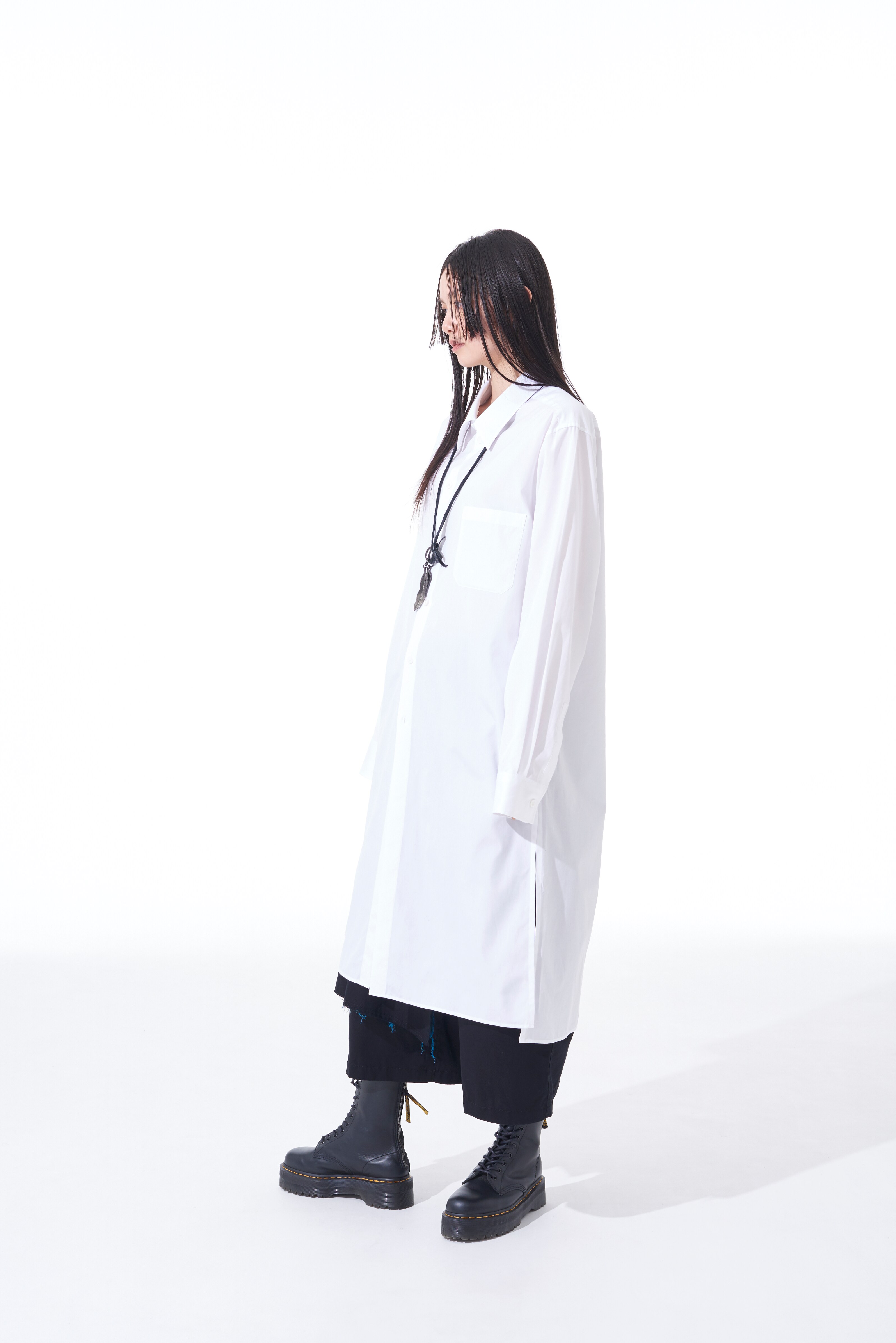 100/2 BROAD REGULAR COLLAR LONG SHIRT(M White): S'YTE｜THE SHOP