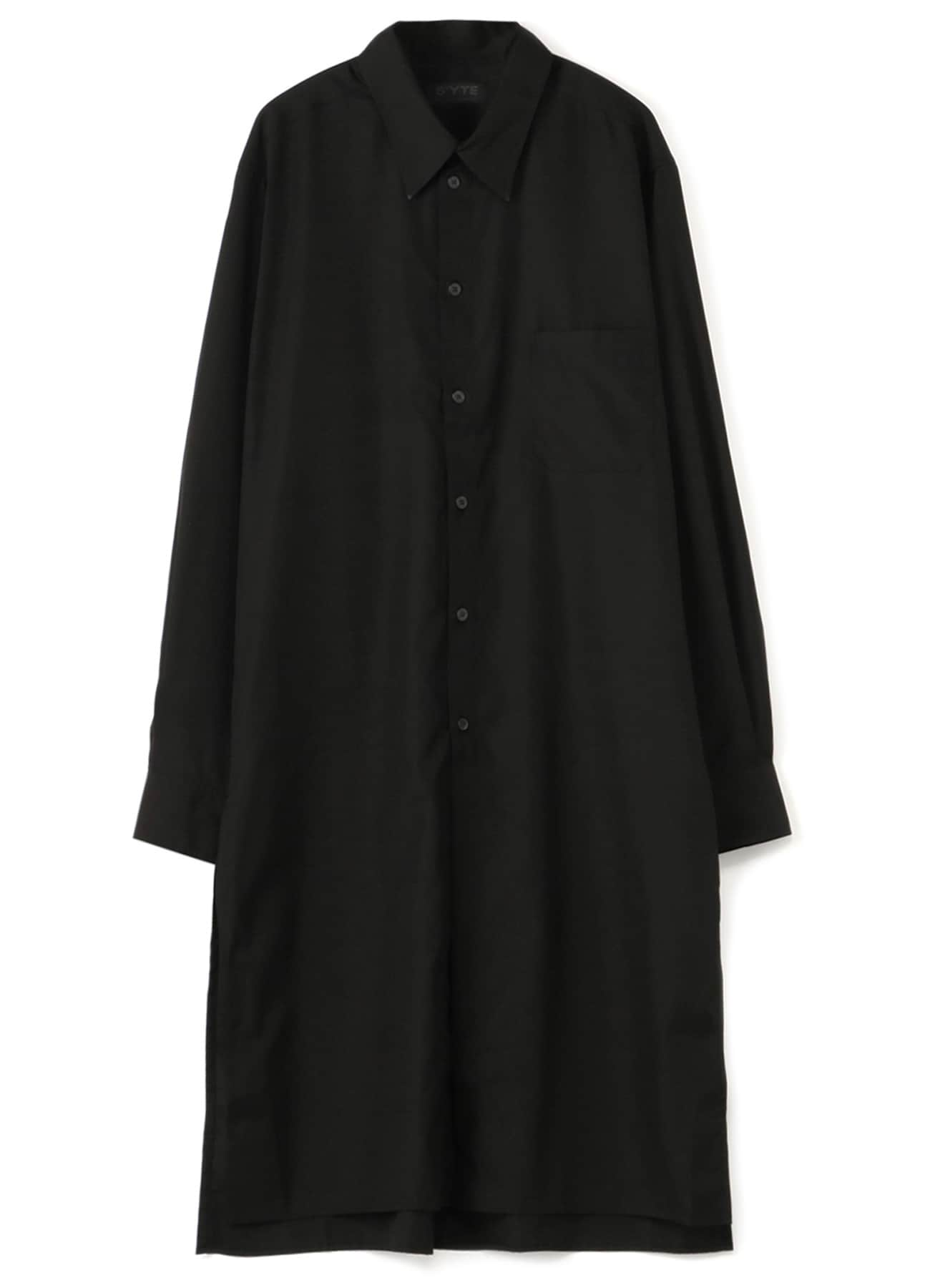 100/2 BROAD REGULAR COLLAR LONG SHIRT(M Black): S'YTE｜THE SHOP