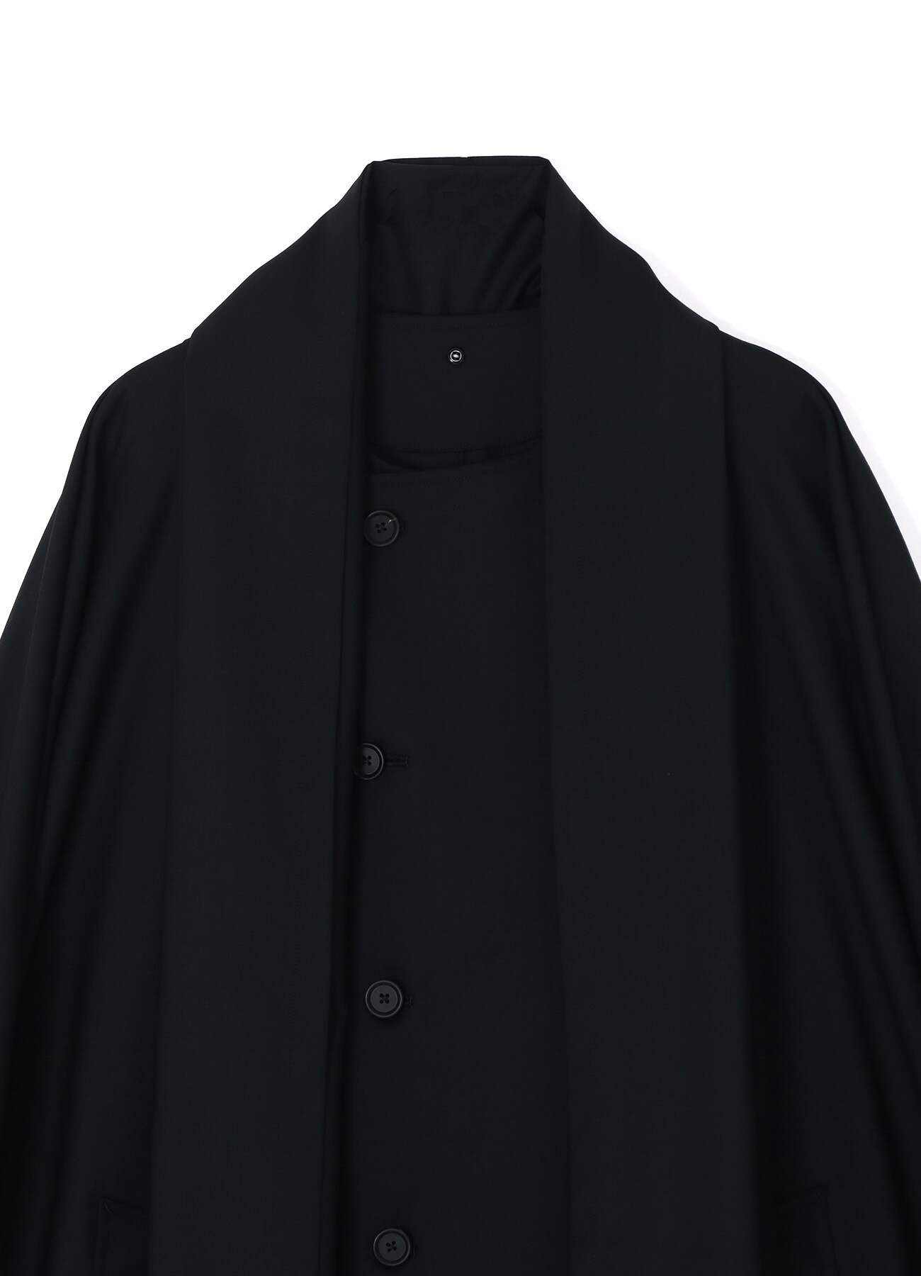 T/W Gabardine Stole Collar Big Silhouette Coat