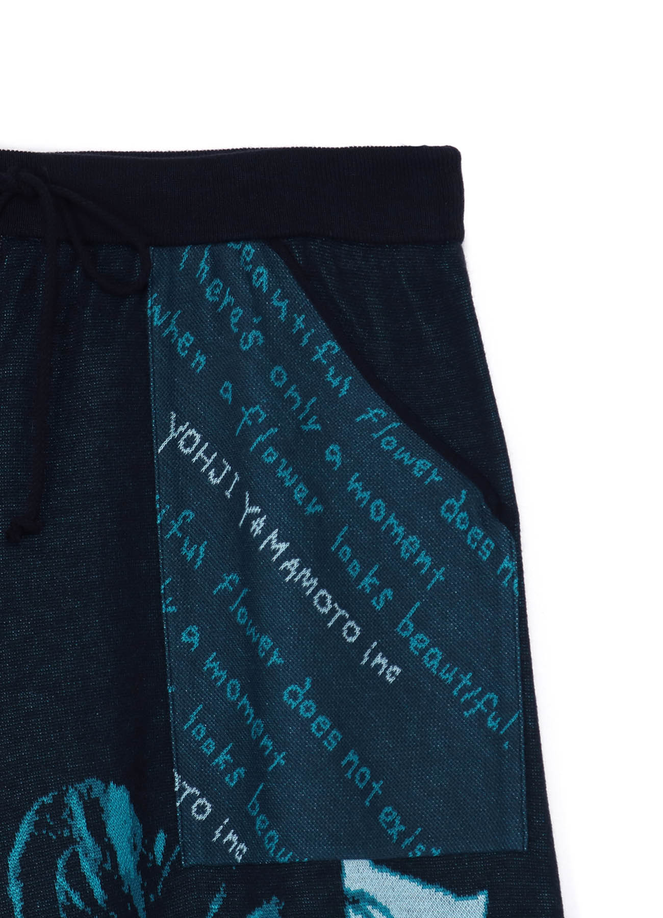 Hameauze Jacquard Turquoise Graphic Omnibus Culottes Pants