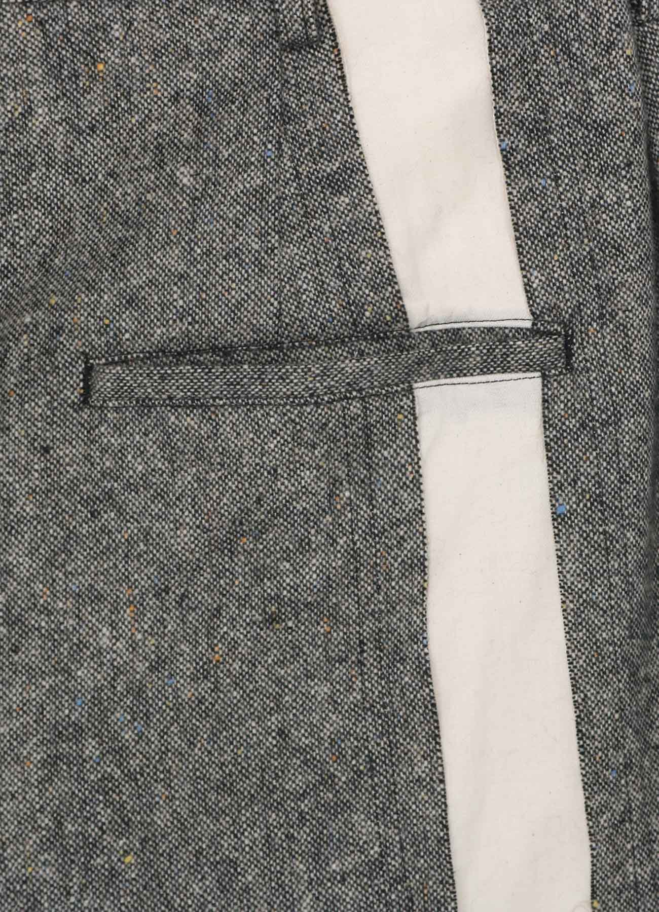 ETERMINE NEP TWEED+COTTON TWILL LEFT FRONT SWITCHING ONE-TUCK