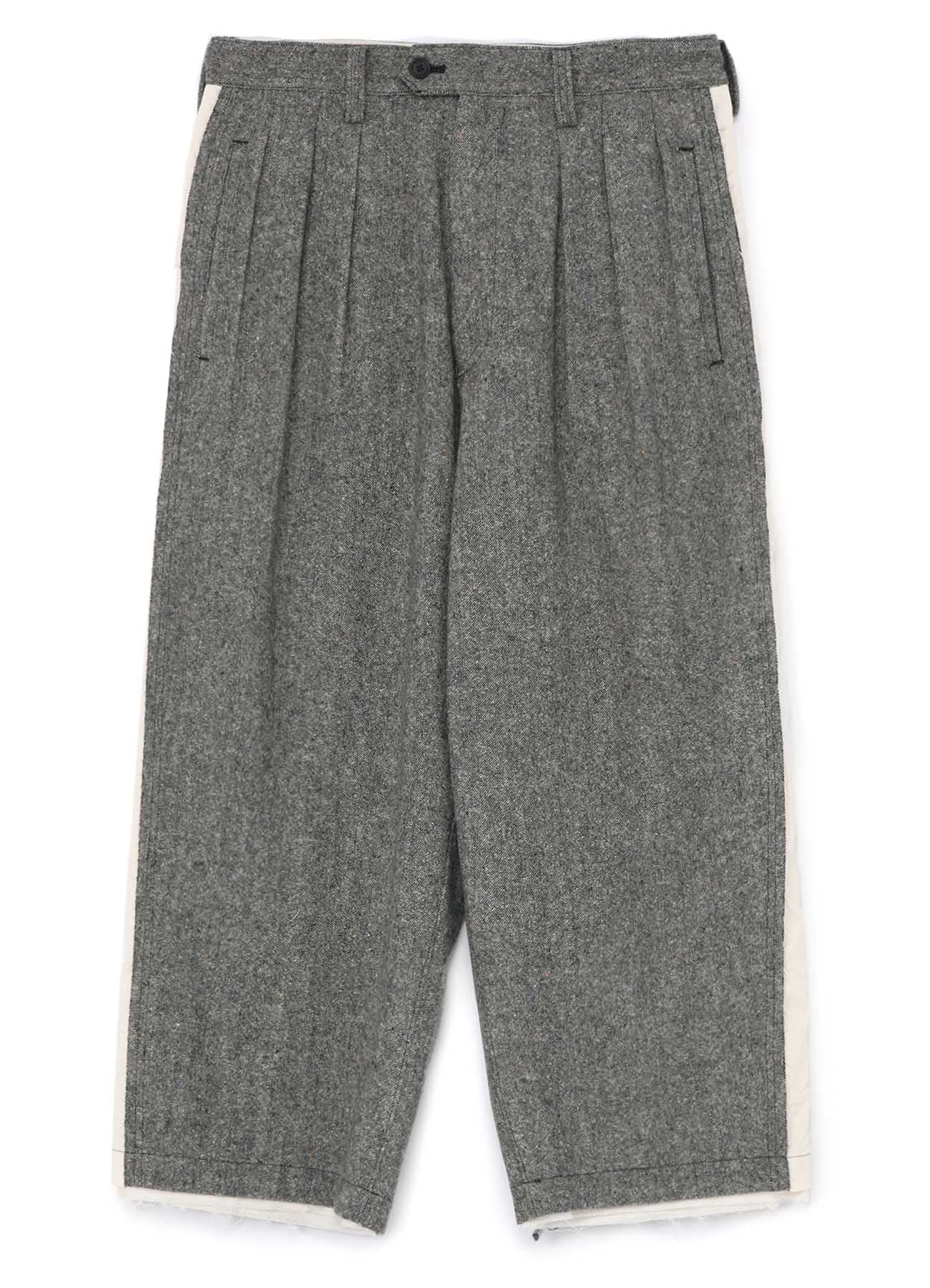 ETERMINE NEP TWEED+COTTON TWILL SIDE SWITCHING PANTS