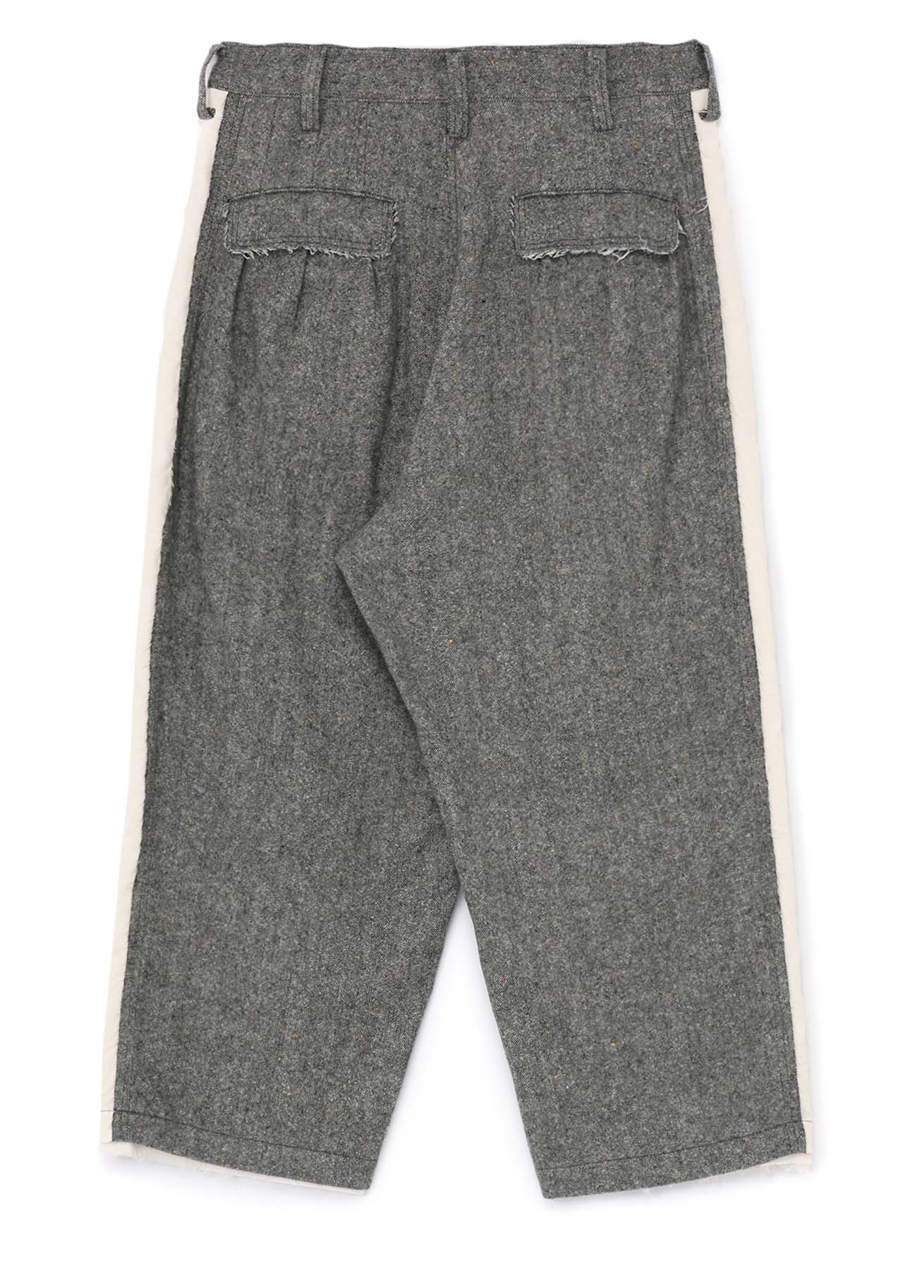 ETERMINE NEP TWEED+COTTON TWILL SIDE SWITCHING PANTS