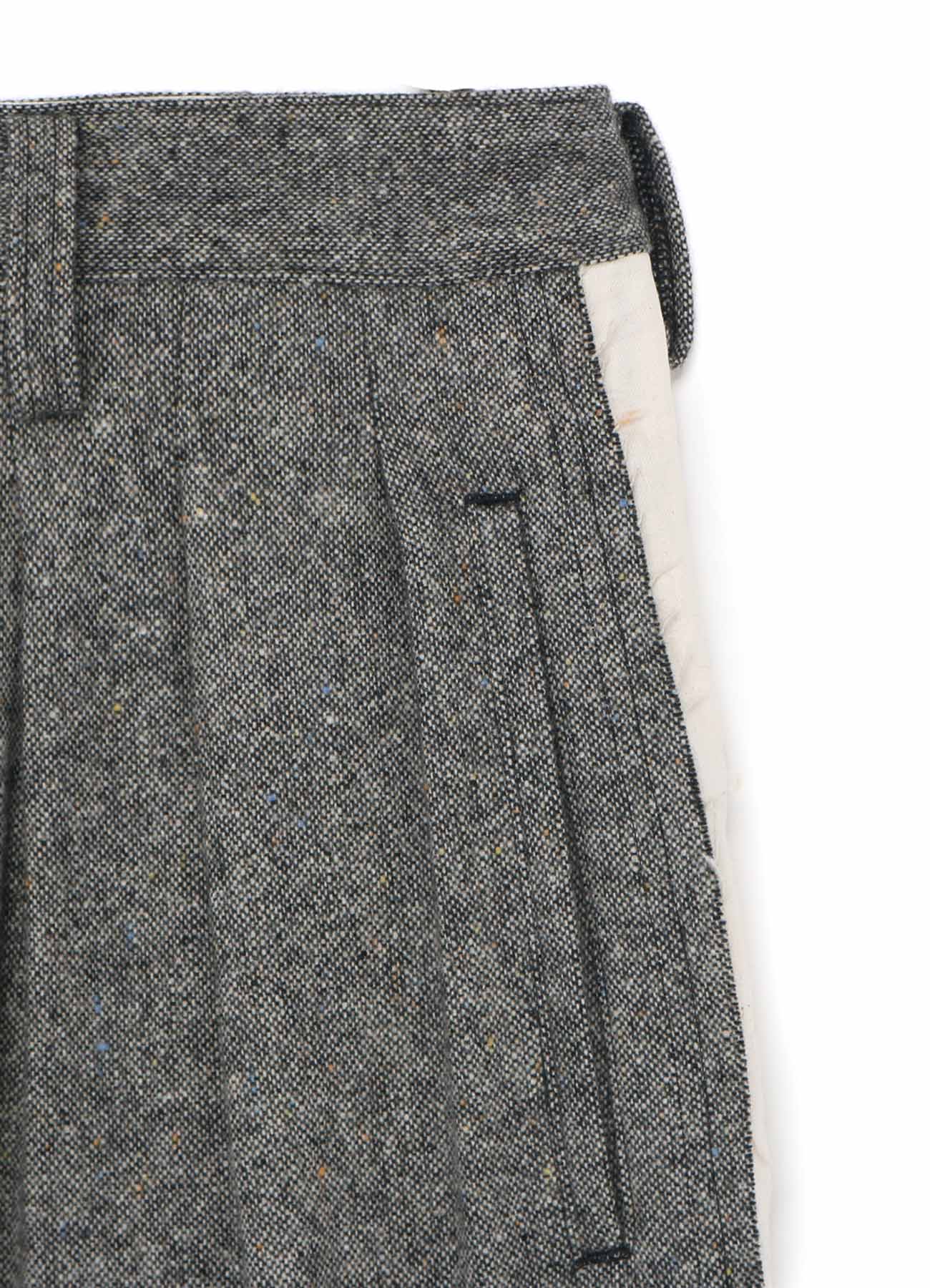 Etermine Nep Tweed+Cotton Twill Side Switching Pants