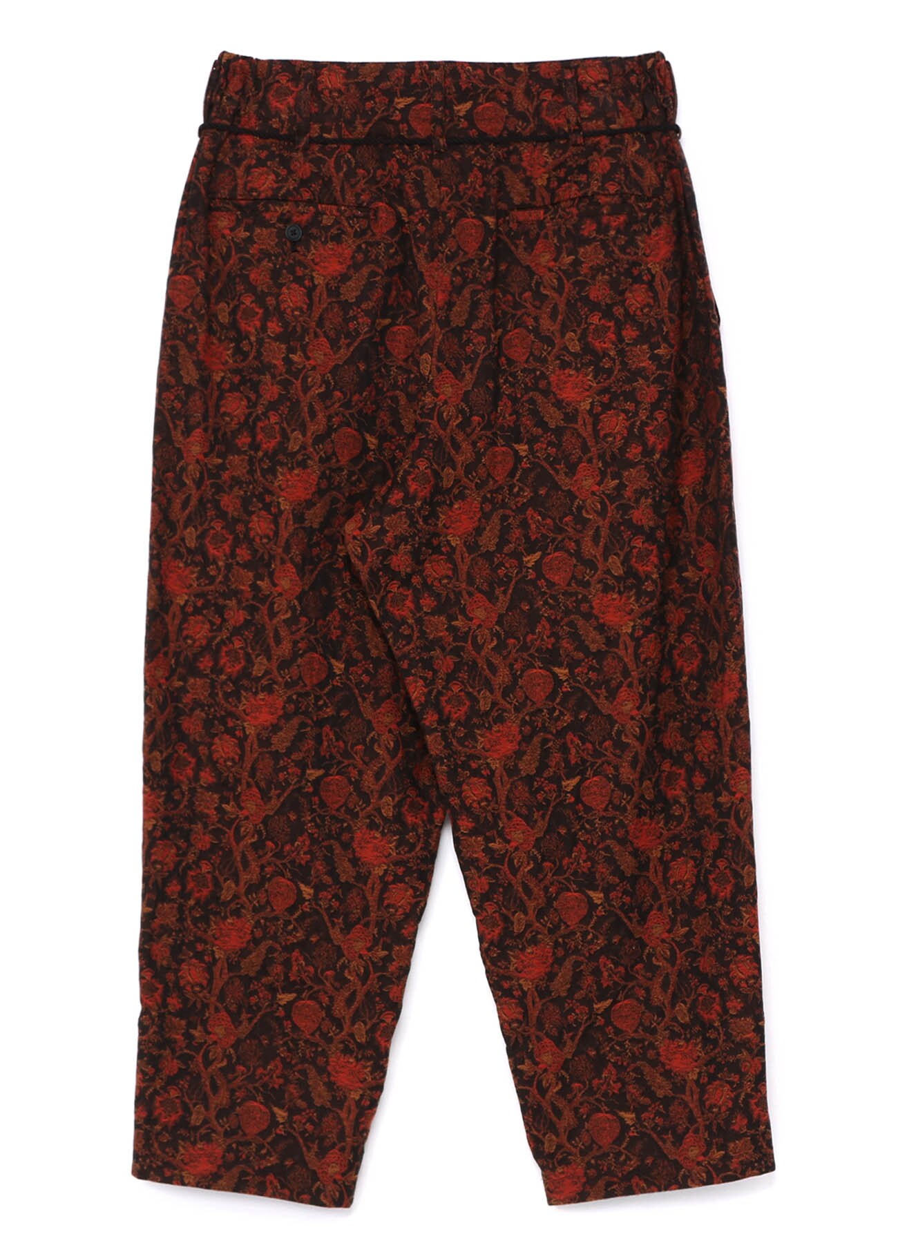 Cotton/Thorny Jacquard with Separate Hem Fabric Switching 2 Tuck pants