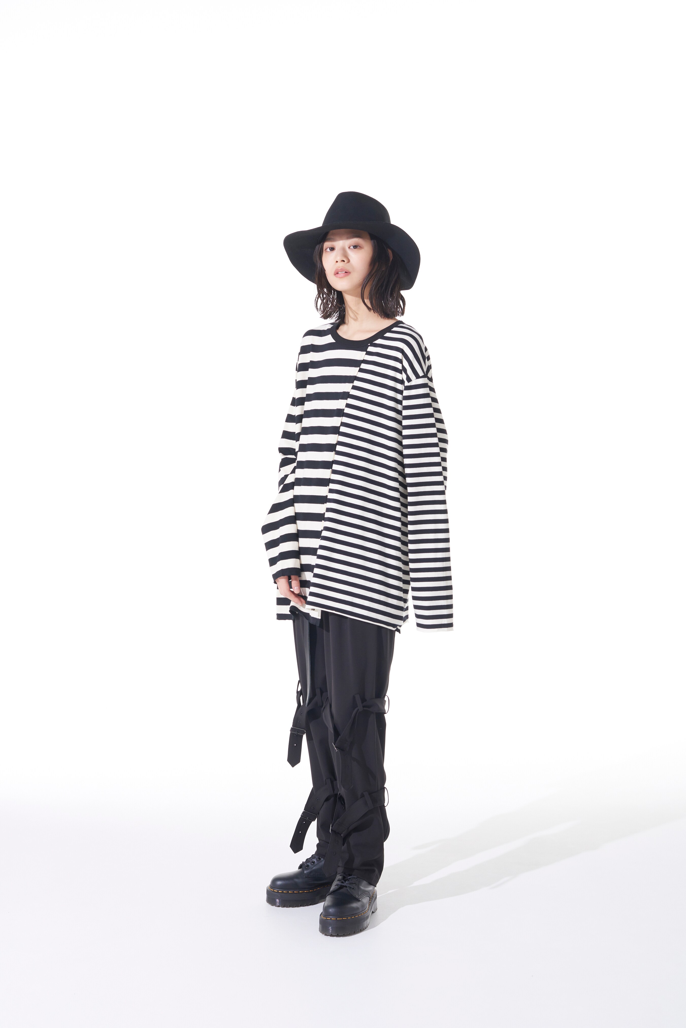 Thin Stripe + Thick Stripe Shifting Long Sleeve T-Shirt