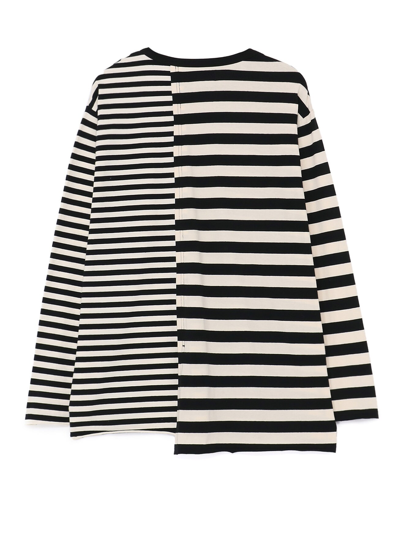 Thin Stripe + Thick Stripe Shifting Long Sleeve T-Shirt(M 