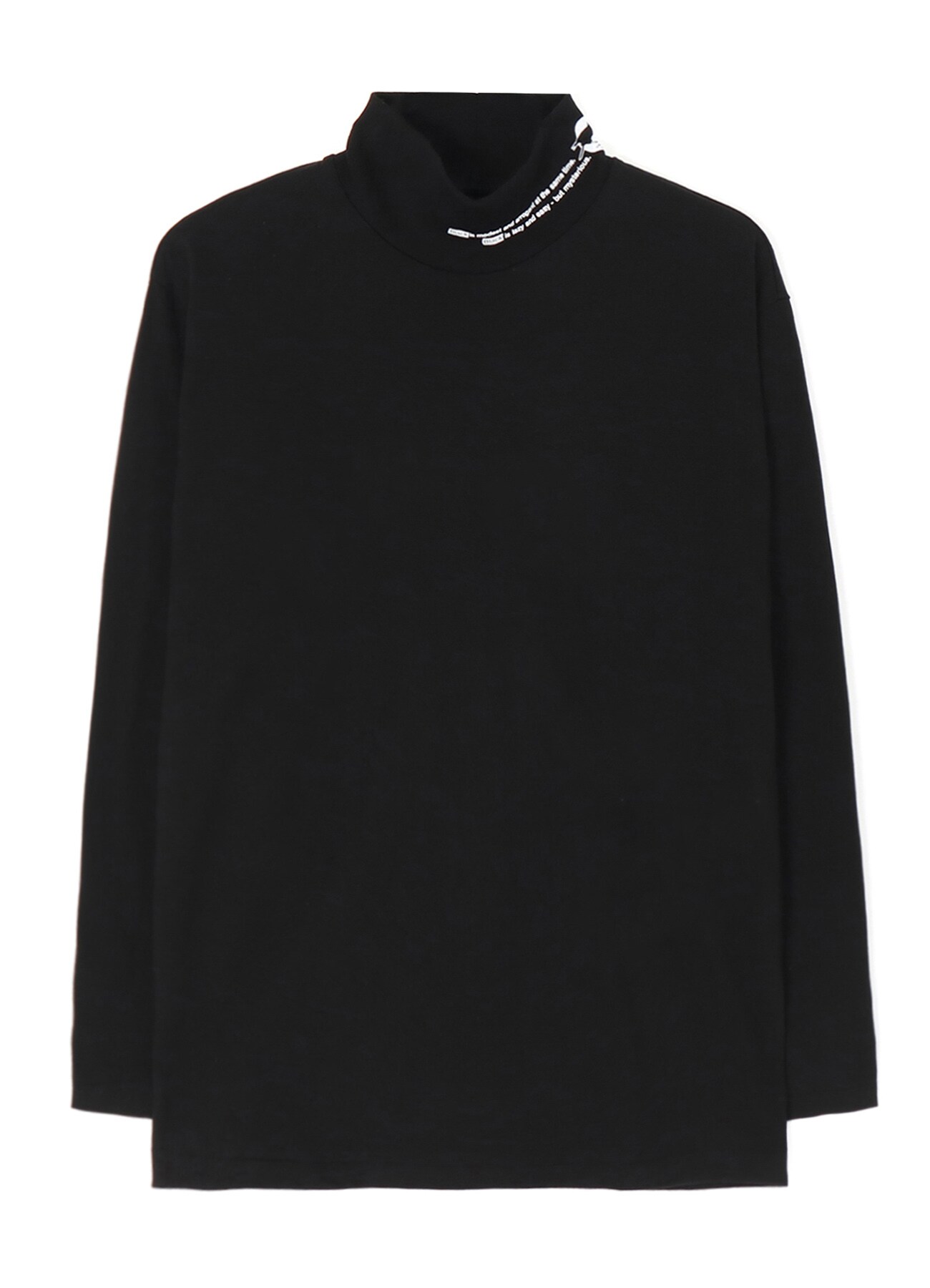 20/Cotton Jersey「Black Is Modest」High Neck T-Shirt
