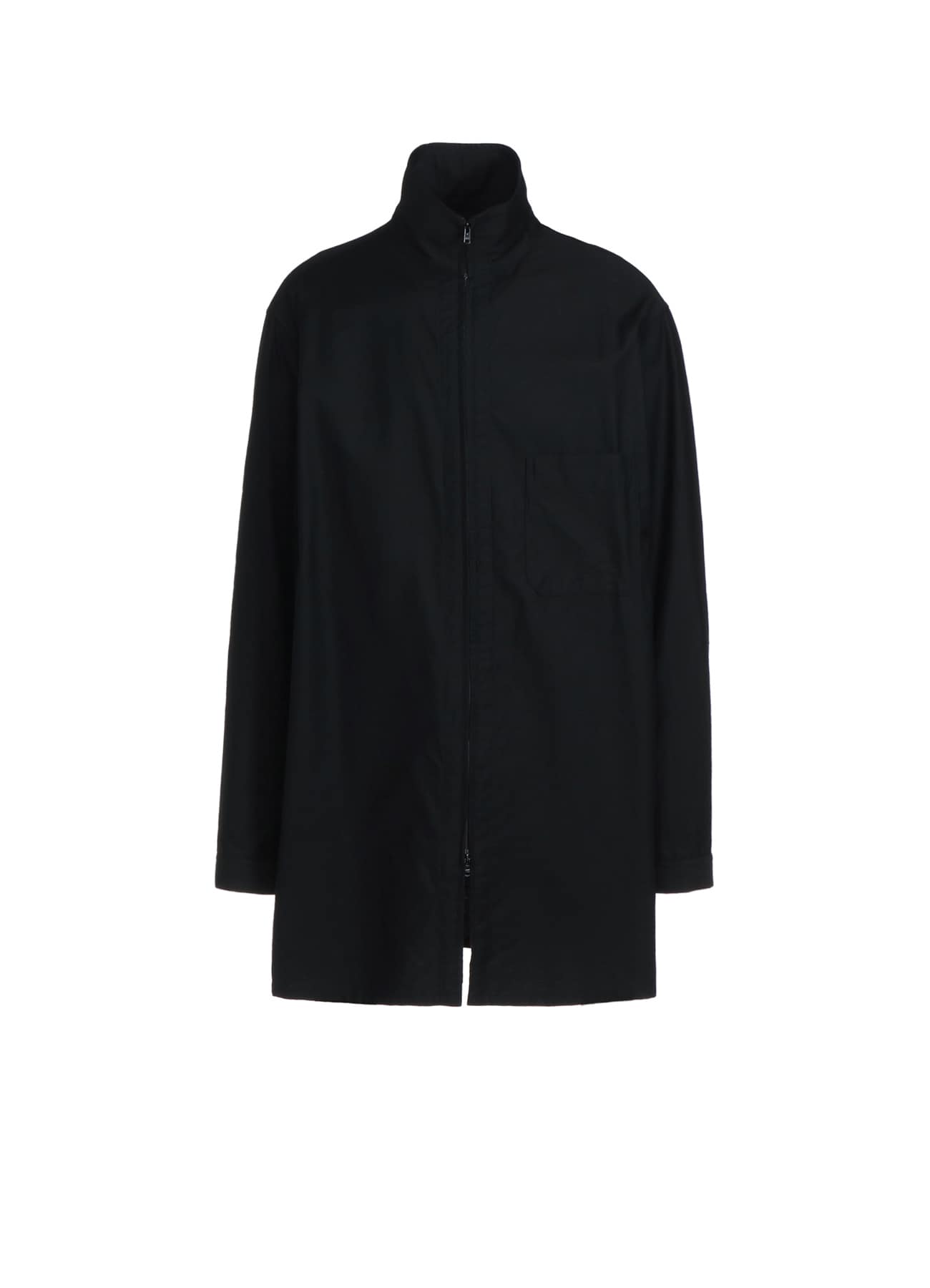 Yohji Yamamoto high-neck cotton blouse - Black