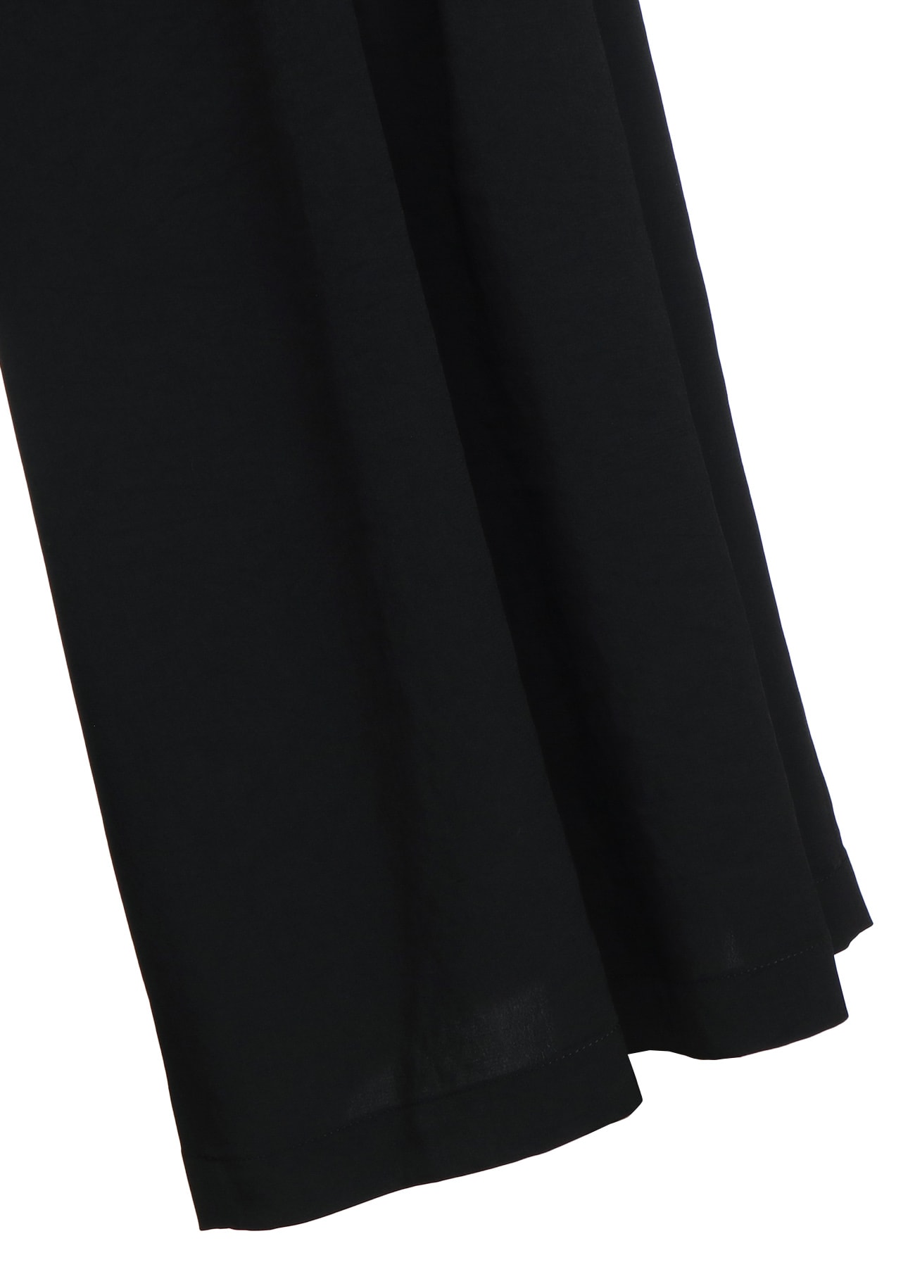 CREPE DE CHINE CROPPED WIDE PANTS WITH GUSSETED FLAP POCKET