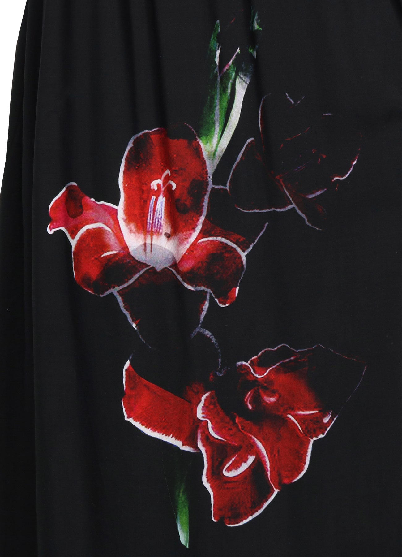 RAYON LOAN "ORCHID FLOWER"PRINTED STRINGS GATHERED SKIRT