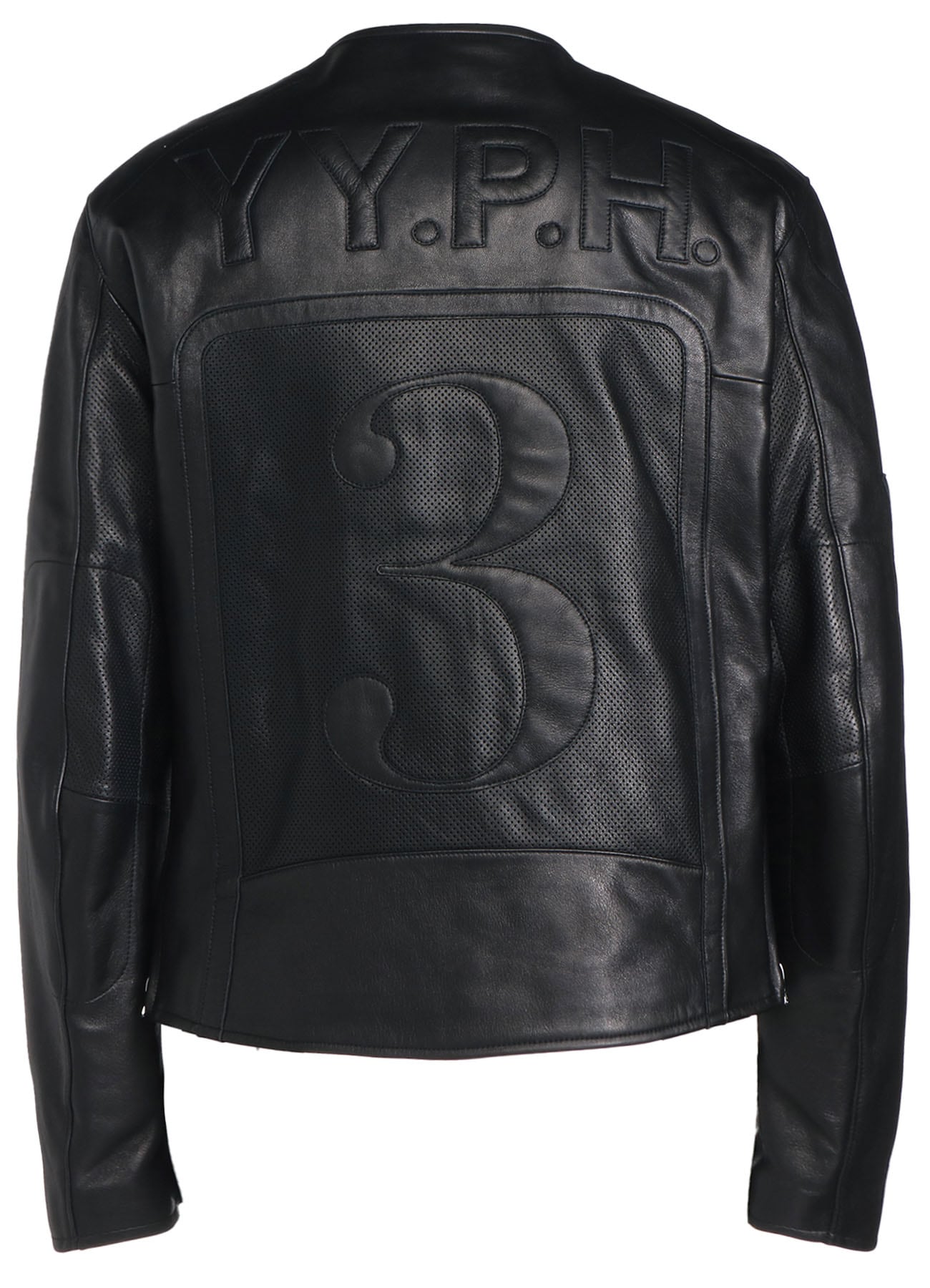 SEMI-VEGETABLE TANNED SHEEP LEATHER COLLARLESS MOTORCYCLE JACKET